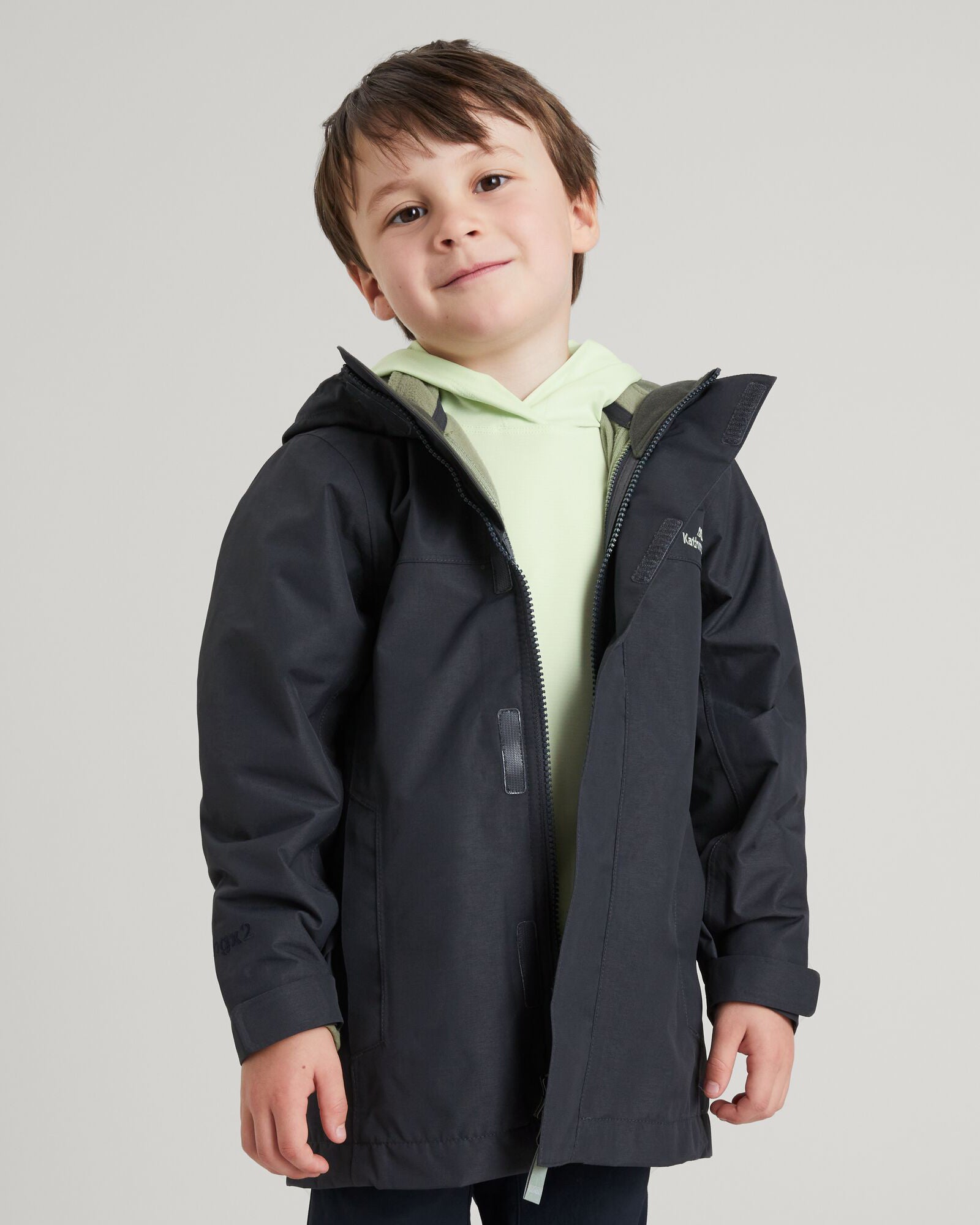 Isograd Kids' 3-in-1 Unisex Waterproof Jacket - Meteor/Beech - Lightweight Winter Coat for Boys & Girls - Perfect for Outdoor Play, School & Cold Weather Activities