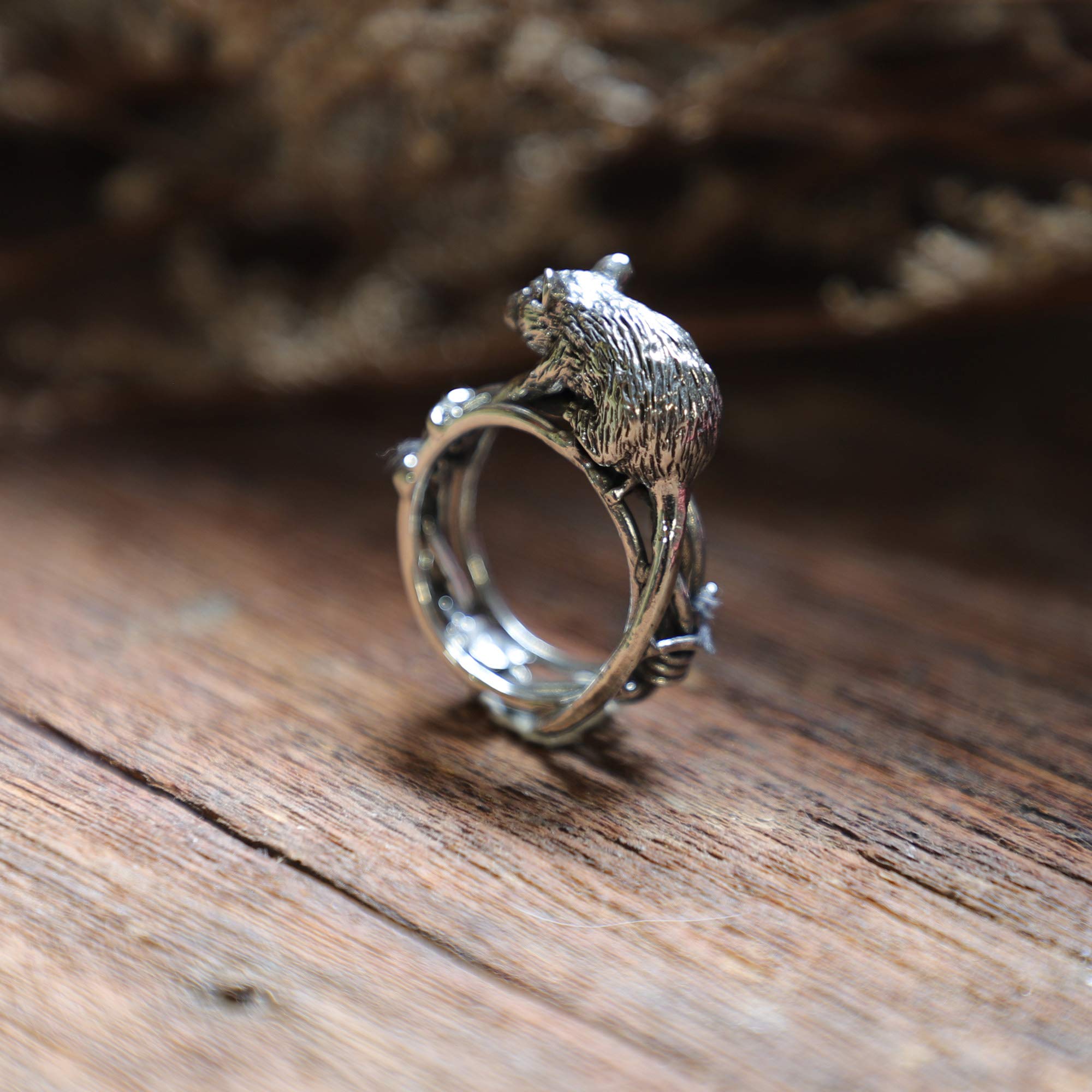 Barbed Wire Band Ring - Unisex 925 Sterling Silver Punk Gothic Jewelry for Men & Women - Perfect for Biker, Rock, and Gothic Fashion