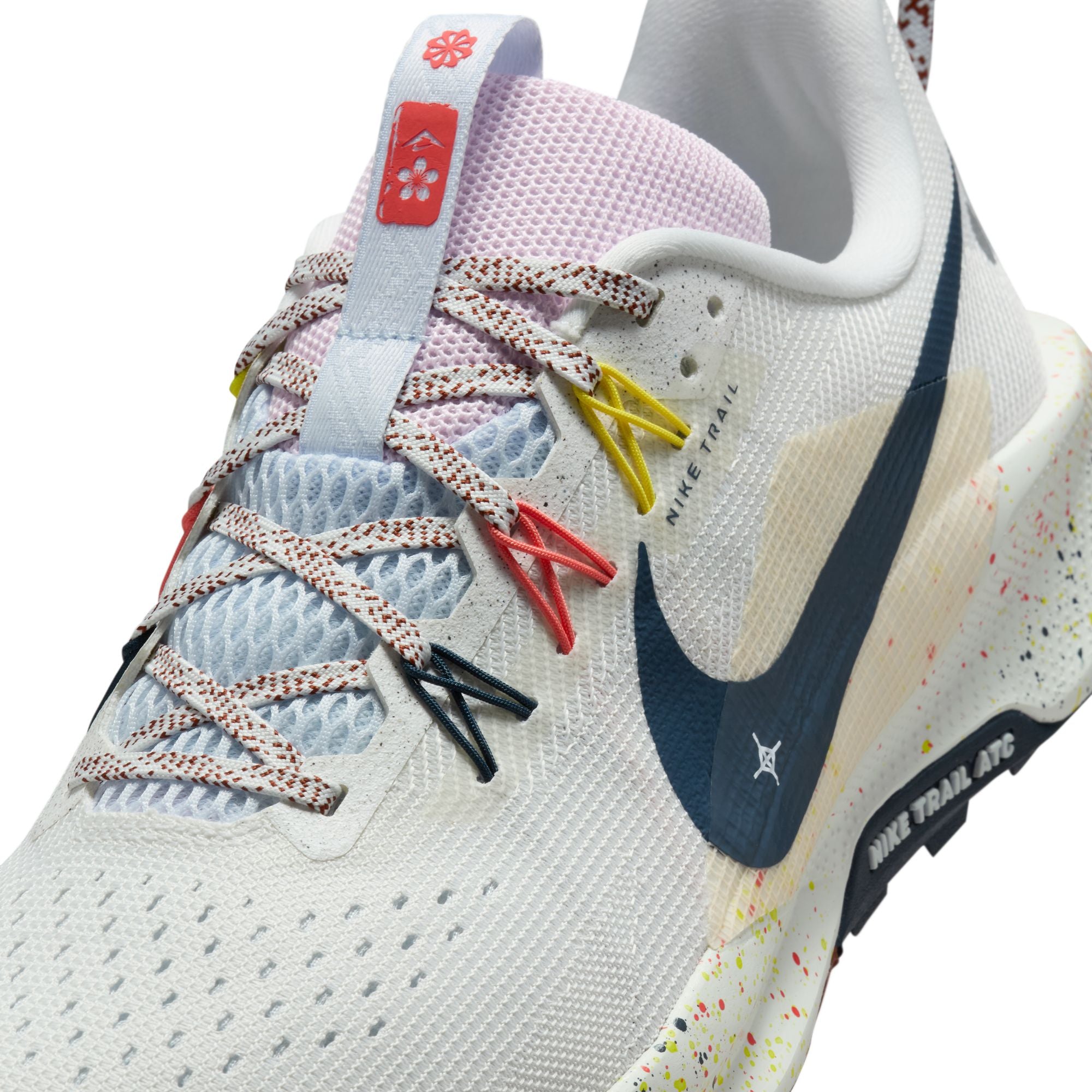 Nike Men's React Pegasus Trail 5 Running Shoes - Summit White/Armory Navy/Football Grey - Lightweight Cushioned Trail Runners for Hiking, Jogging & Outdoor Adventures