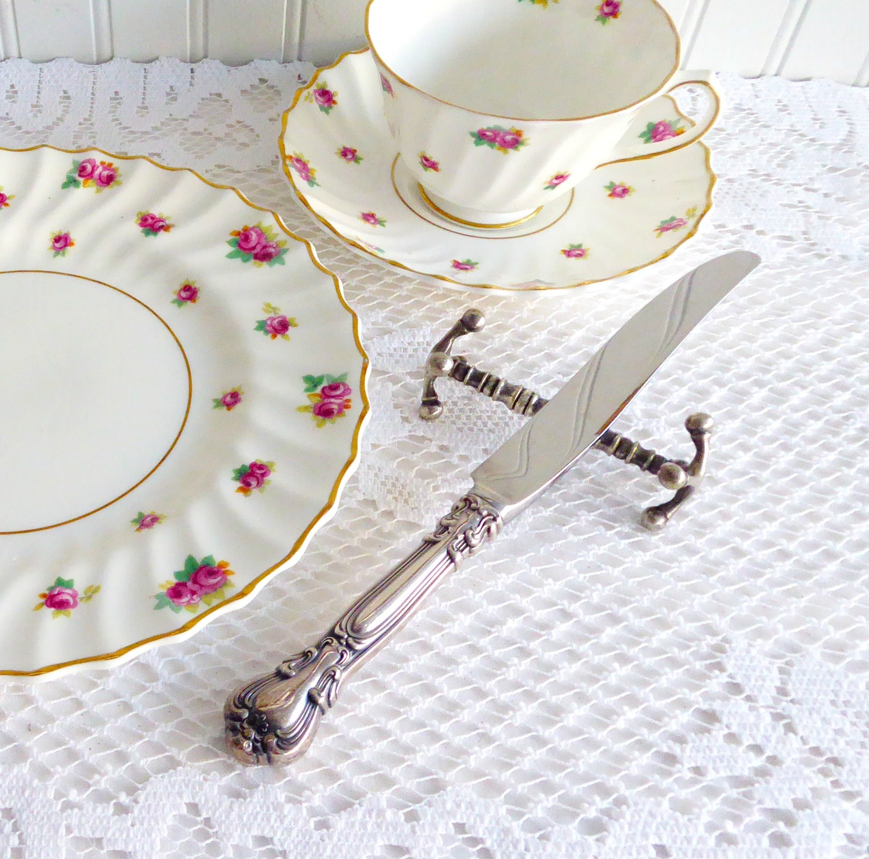Antique English Edwardian Cutlery Rests - Pair of Turned Bar with Ball Ends (1890-1910) by Wilkinson | Perfect for Vintage Table Settings, Tea Parties & Collectors