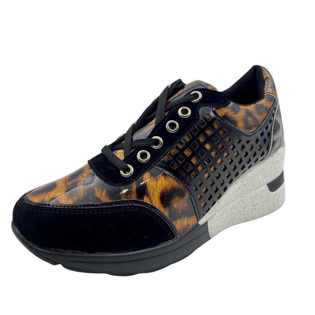 Women's Fashion Sneakers - Round Toe Casual Tennis Shoes with High Heel Platform for Everyday Wear | Perfect for Walking, Work & Street Style Outfits