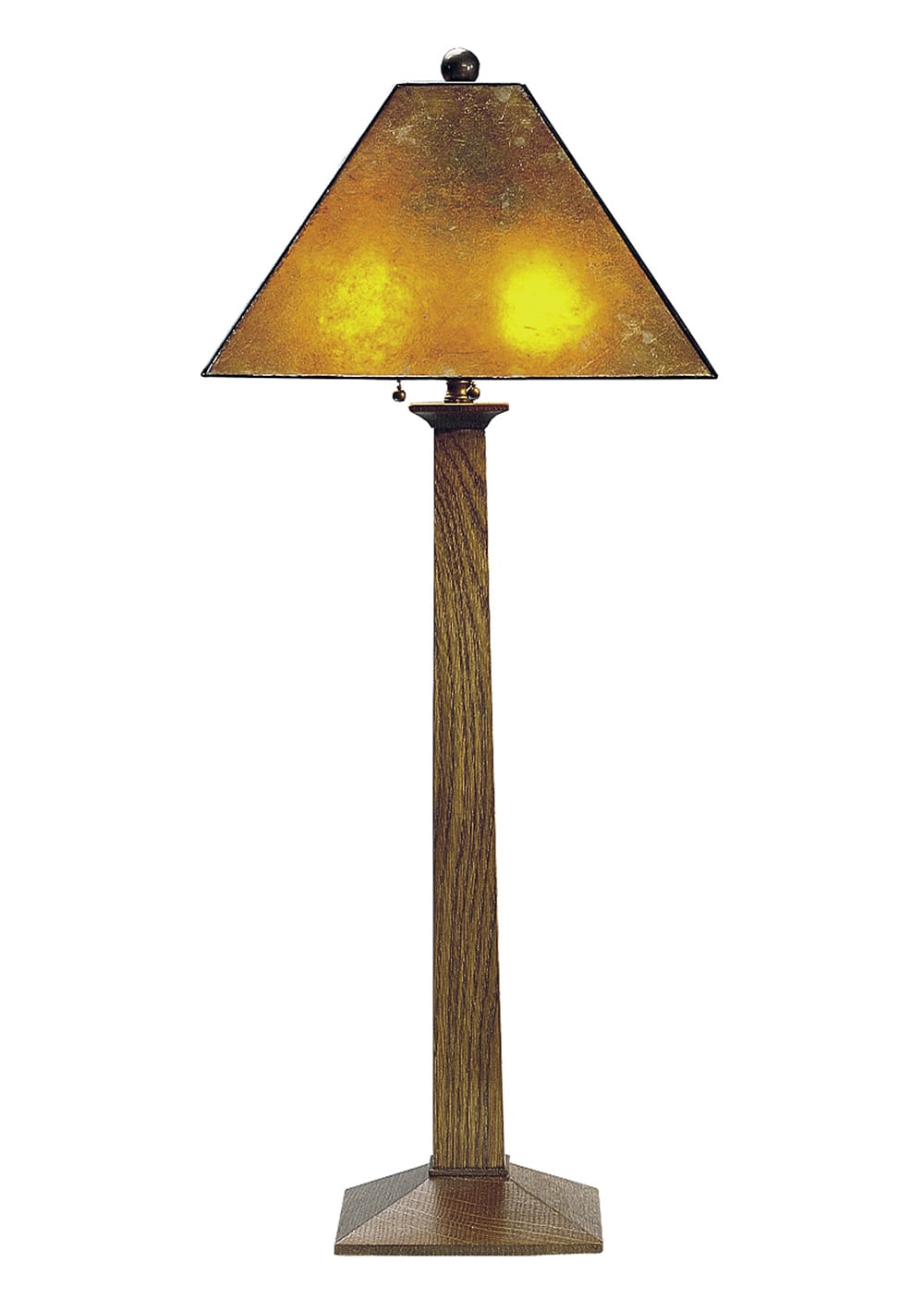 Modern Square Base Table Lamp with Mica Shade - Elegant Home & Office Lighting for Bedroom, Living Room, Study Desk