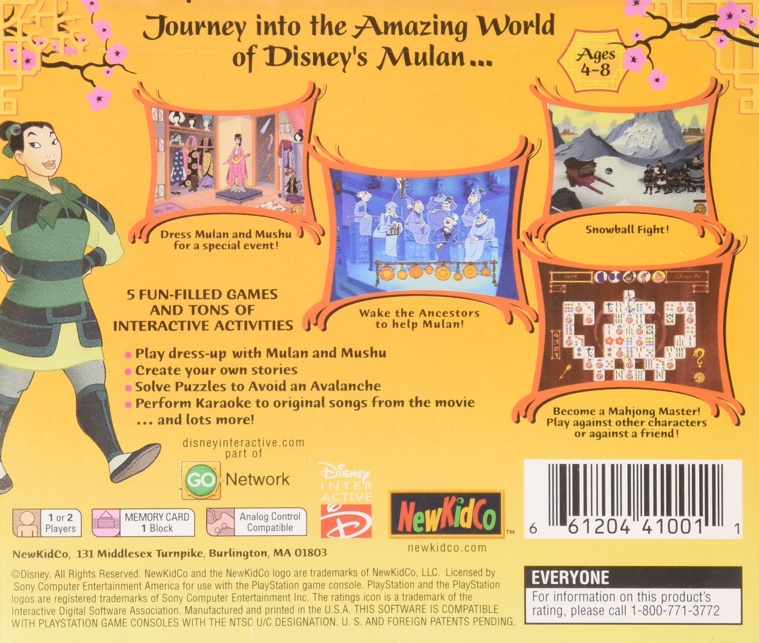 Disney Mulan Interactive Adventure Story Studio Game for PlayStation - Fun Family Entertainment & Kids Learning Experience