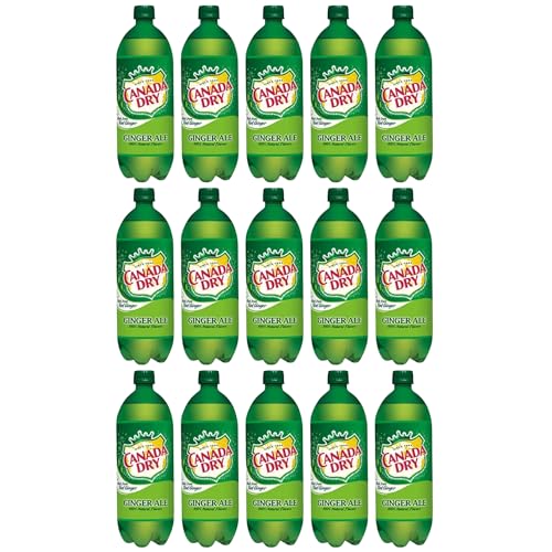 Canada Dry 1 Liter Drink Mixers Variety Pack - Tonic Water, Zero Tonic, Club Soda & Ginger Ale - 15 Pack - Perfect for Cocktails, Mocktails & Refreshments - Bundled by Louisiana Pantry