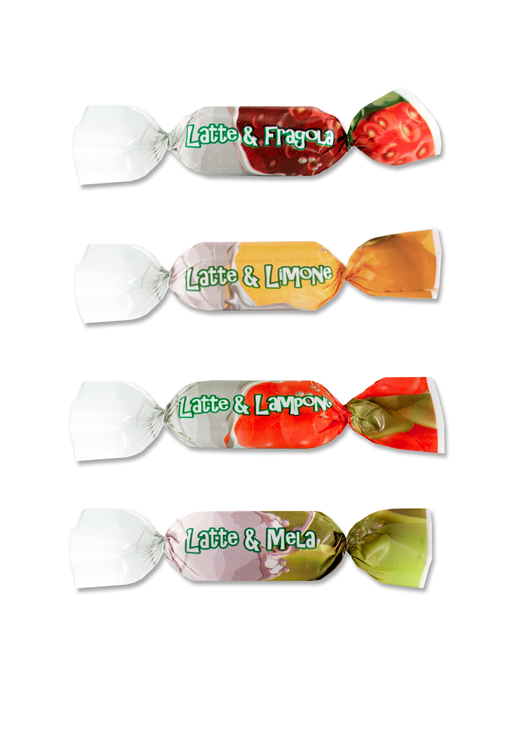 Mangini Italian Milk and Fruits Candy - Frappe Latte Frutta Flavor - 2.2 Lbs Bulk Pack - Perfect for Parties, Gifts & Italian Dessert Lovers