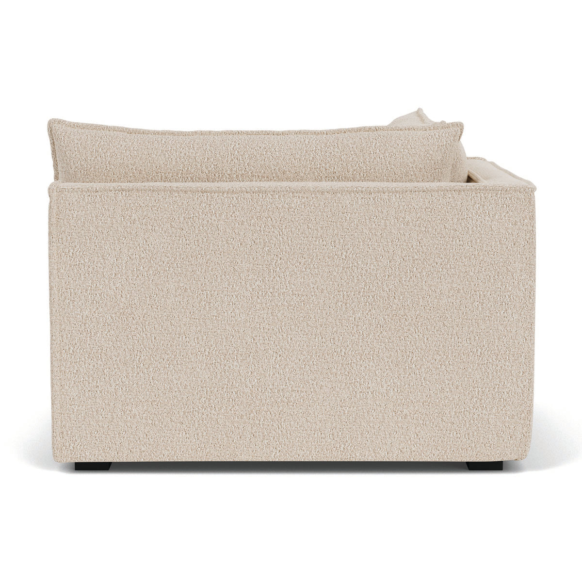 Daphne Boucle 1-Seater Left Corner Modular Sofa - Modern L-Shaped Sectional Couch for Small Spaces, Living Room & Apartment Decor