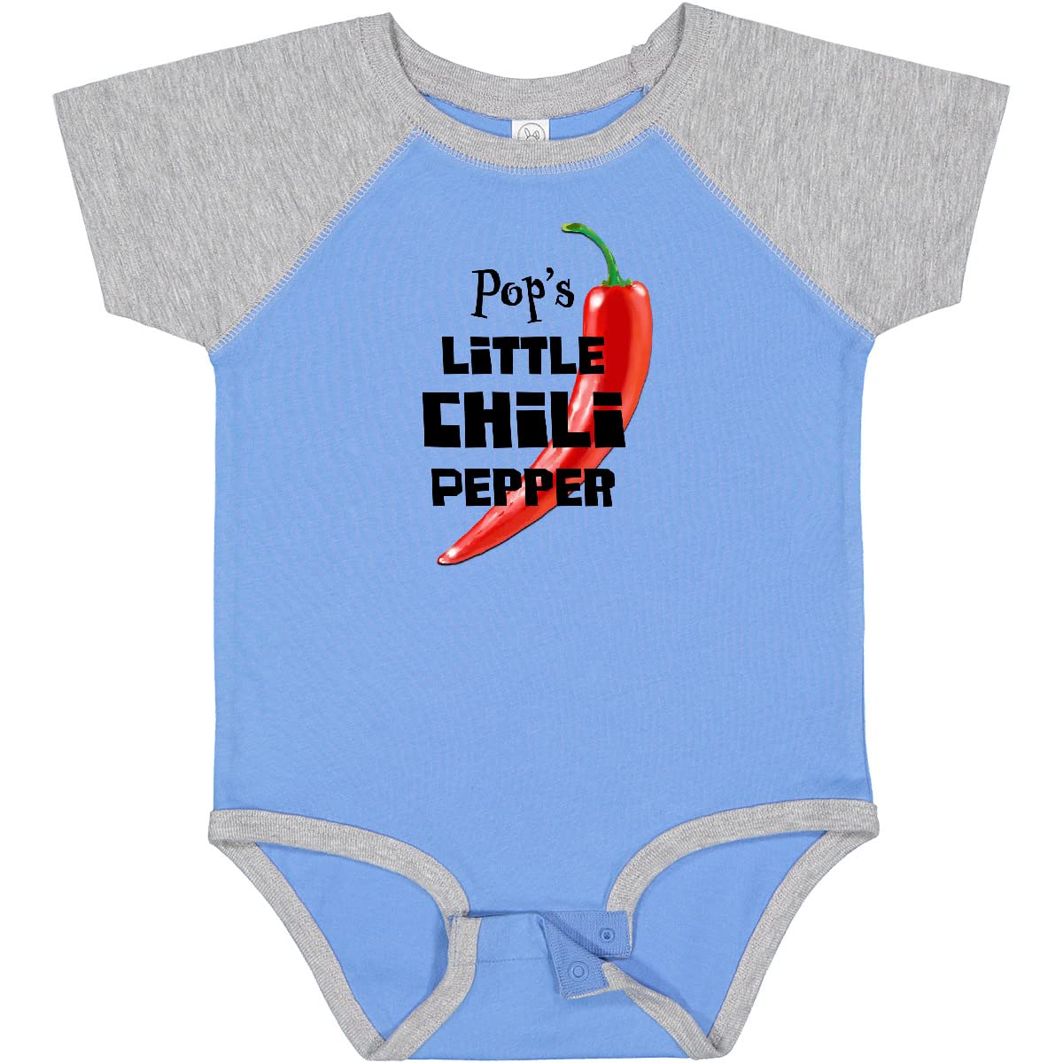 Inktastic Pop's Little Chili Pepper Baby Bodysuit - Cute Infant Onesie for Boys & Girls | Perfect for Family Photos, Holidays & Everyday Wear