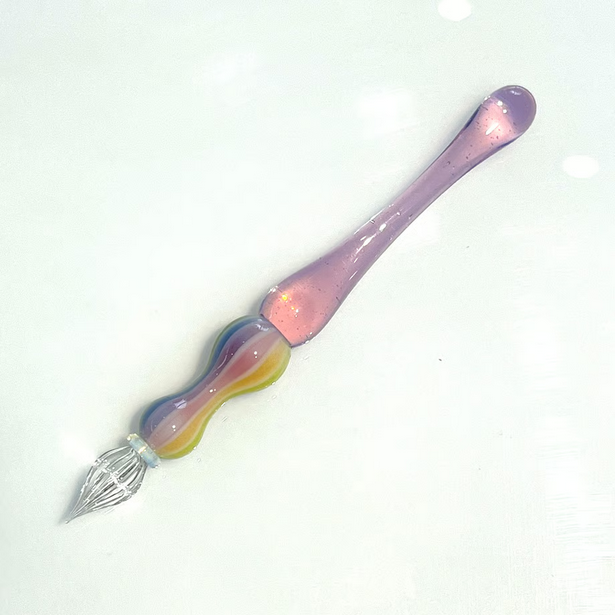 Japanese Glass Dip Pen - Rainbow & Rose Pink Colors - Perfect Calligraphy & Handwriting Tool - Ideal Gift for Writers, Artists & Stationery Lovers - Great for Journaling, Letter Writing & Creative Projects