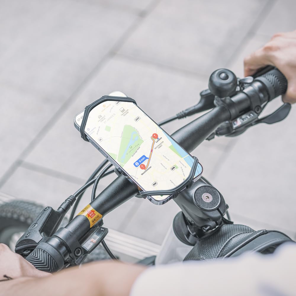 **Upgrade Bike Phone Mount - Magnetic Cell Phone Holder for Bicycle & Scooter Handlebar - Compatible with iPhone 16/15/14/13 Pro Max, Samsung Galaxy & More - Secure & Adjustable (Black & Blue) - Perfect for Cycling, Commuting & Outdoor Adventures**