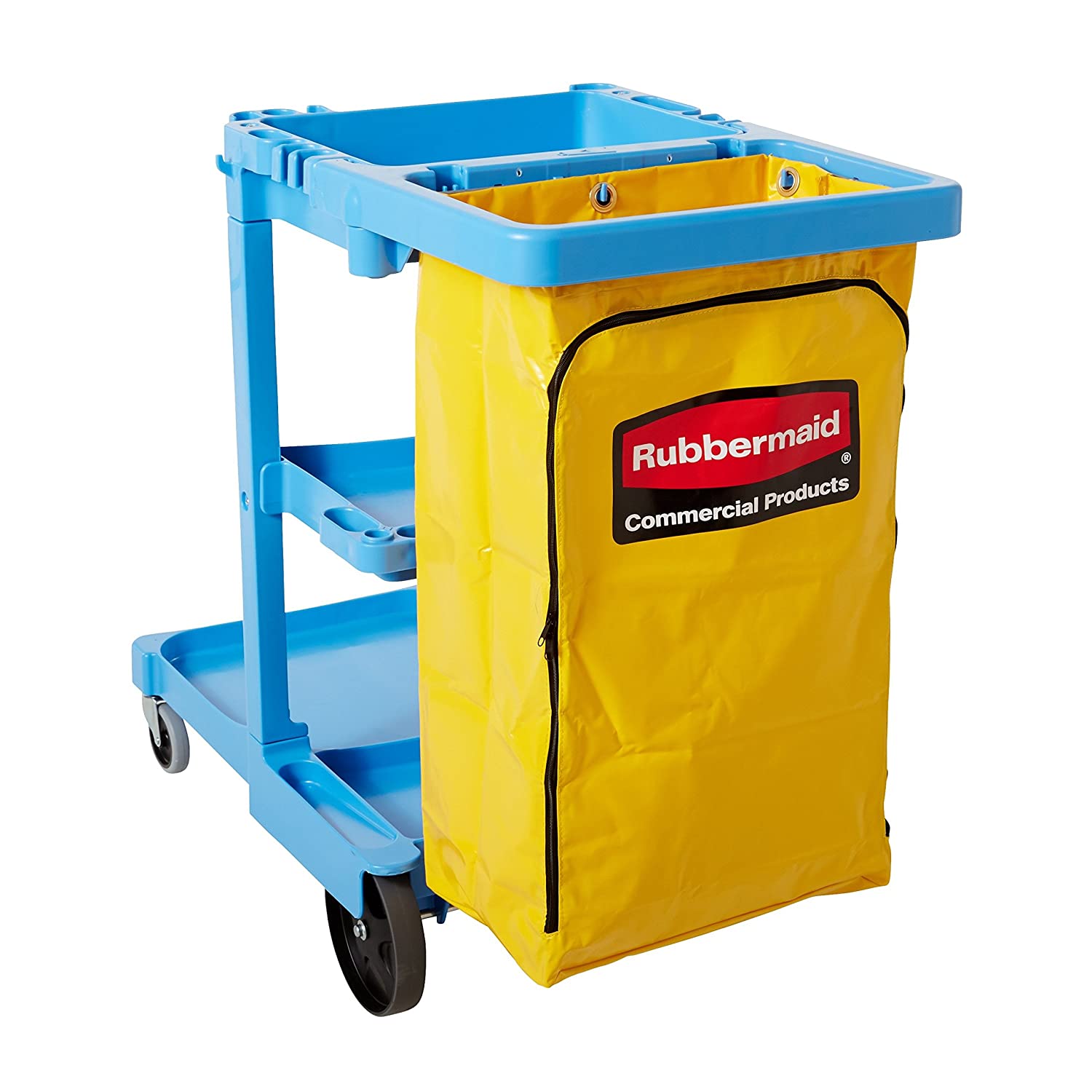 Rubbermaid Janitor Cart Replacement Vinyl Bag - Heavy Duty Zippered Utility Pouch, Yellow (1-Pack) - Ideal for Cleaning Carts, Mop Buckets & Commercial Cleaning Supplies Storage