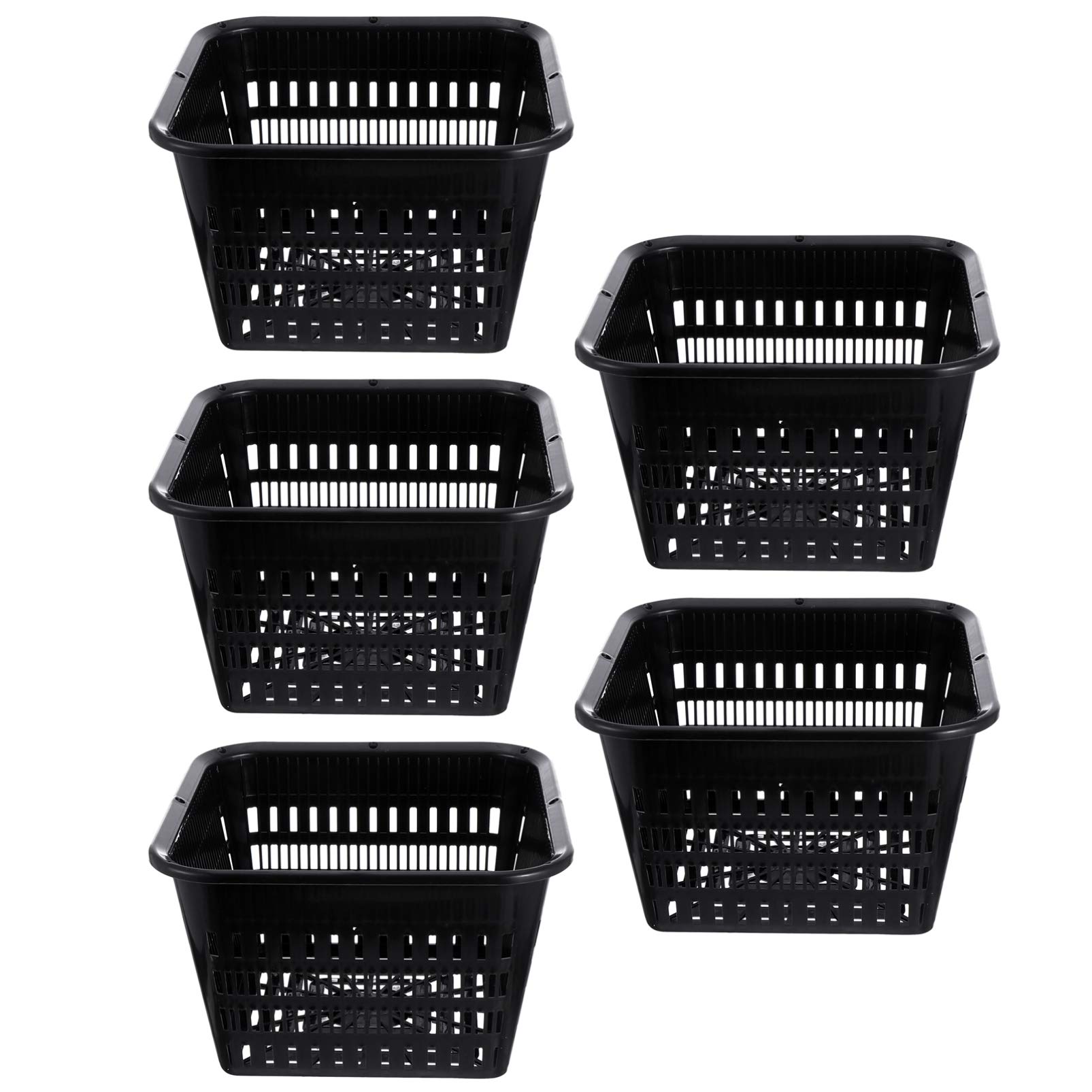 Yardwe Clear Plastic Orchid Pots with Drainage Holes - 5 Pack Indoor/Outdoor Flower Planters for Phalaenopsis & Air Plants - Perfect for Home Decor, Garden & Greenhouse Use