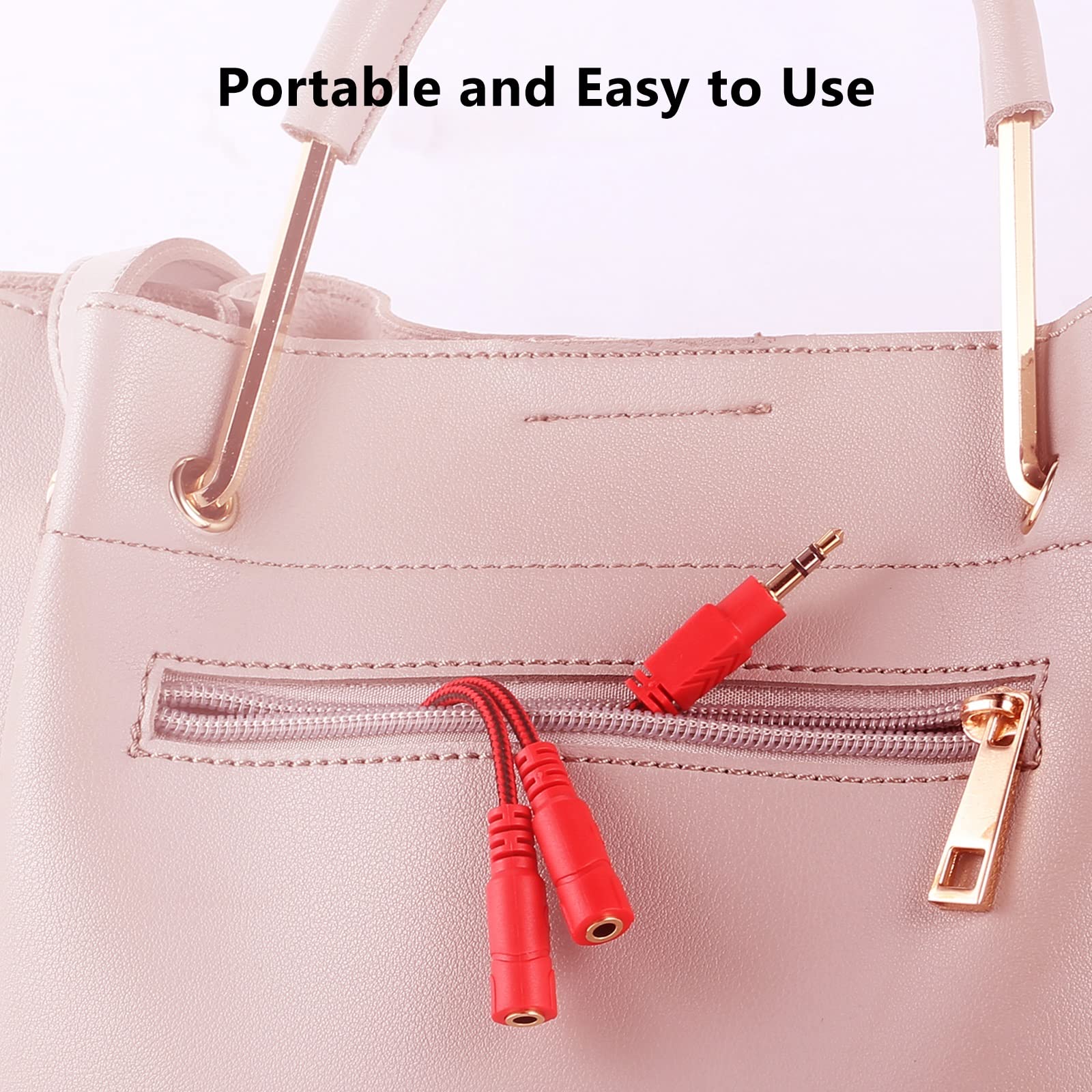 MillSO 3.5mm Audio Headphone Splitter - TRS Male to 2 Female Stereo Y Splitter Cable, 8inch, Dual Headphones & Speakers Compatible with Smartphone, MP3, Laptop, Tablet, PC - Perfect for Gaming, Travel & Office Use