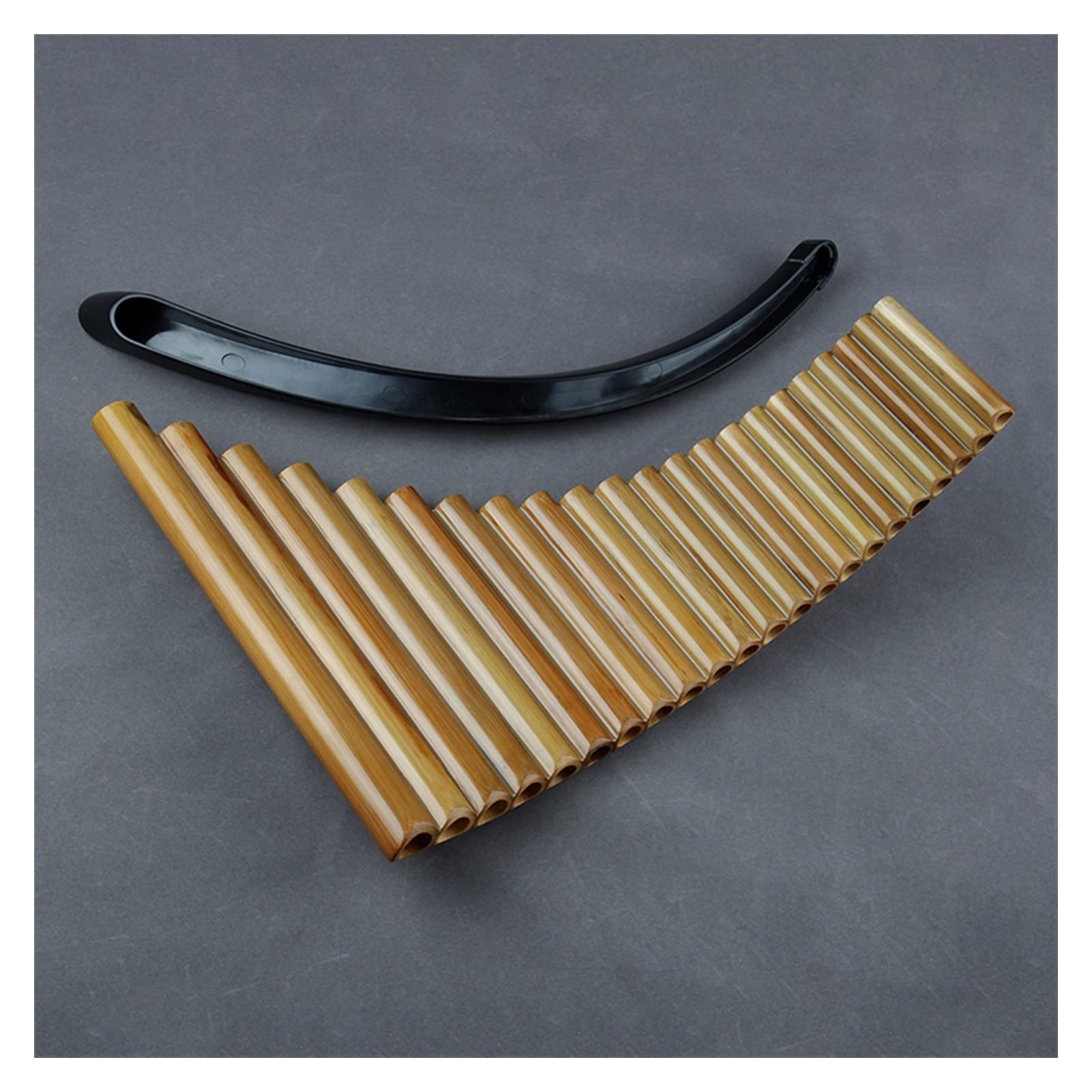 22 Tube Pan Flute - Handmade Woodwind Instrument with G Key, Original Color Panpipe - Perfect for Music Lovers, Beginners, and Outdoor Performances