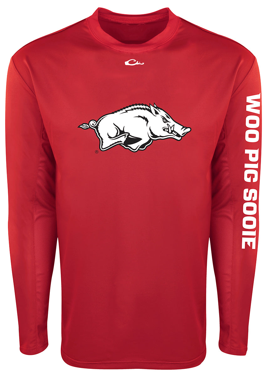 Arkansas Long Sleeve Performance Shirt - Moisture Wicking, Breathable & Comfortable for Running, Hiking & Outdoor Activities