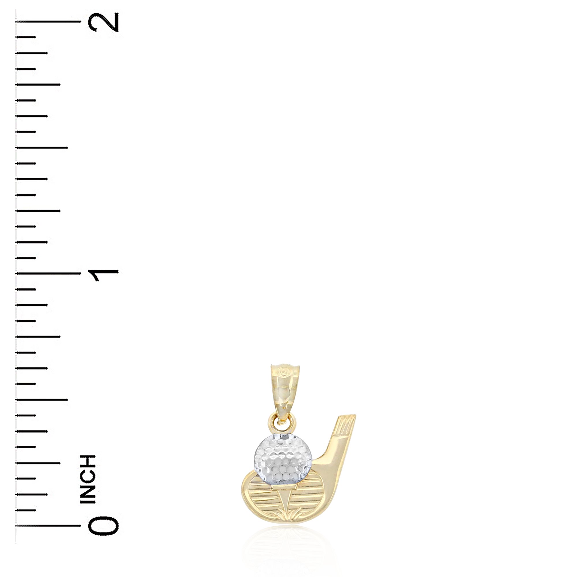 10K Gold Golf Charm Pendant - Elegant Golf Jewelry for Women & Men - Perfect Golf Tournament Trophy & League Gift - Ideal for Golf Lovers, Players & Special Occasions