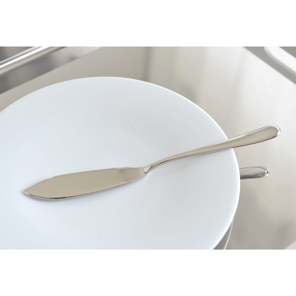 Alessi Caccia Fish Knife - Premium Stainless Steel Silver Cutlery for Fine Dining & Seafood Lovers | Elegant Table Setting & Gourmet Cooking Essential