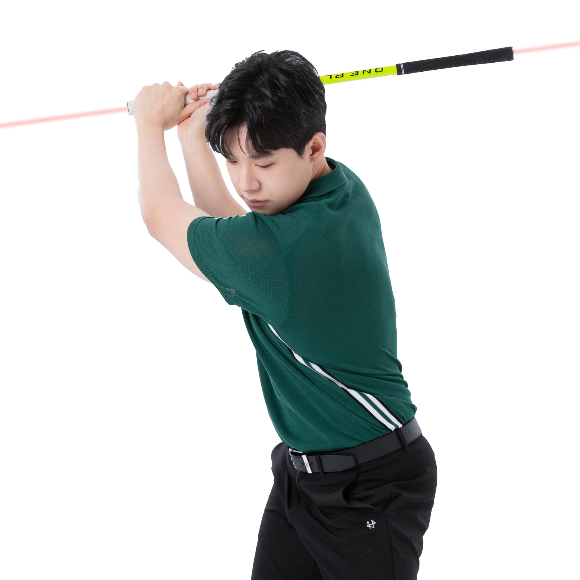 ONE Plane Heoseok Pro Golf Swing Trainer - Backswing Impact Practice Stick for Men & Women | Improve Golf Swing Mechanics & Accuracy | Perfect for Driving Range & Home Practice