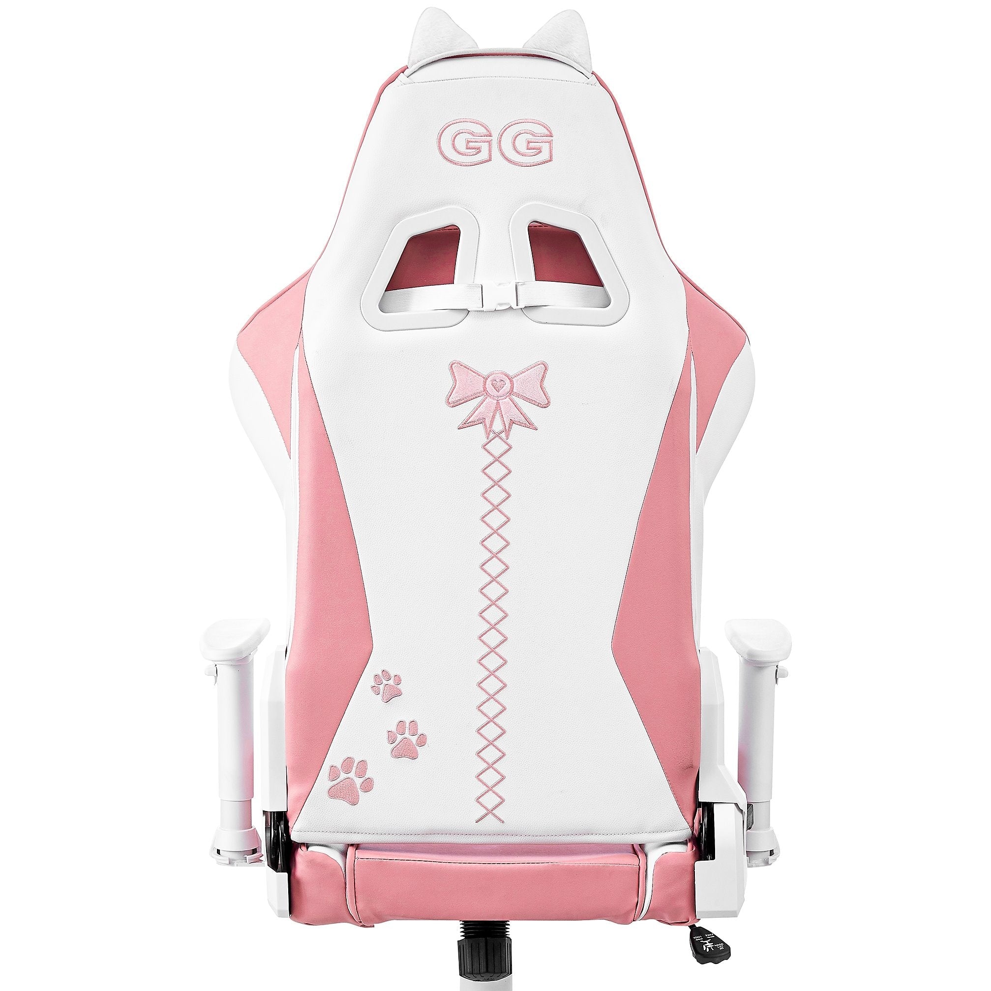 Kawaii Cat Girl Gaming Chair - Cute Anime Chair for Girls, Pink Cat Ear Chair with Lumbar Support - Perfect for Gaming, Streaming, and Home Office