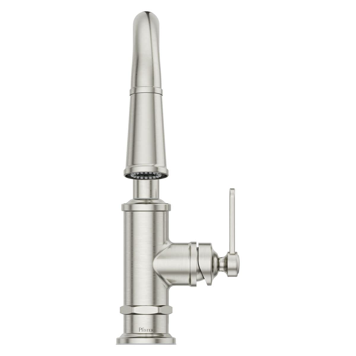 Pfister GT572TDD Polished Nickel Kitchen Faucet with Sprayer - Modern Pull-Down Design for Easy Dishwashing & Food Prep (Fits Standard Sink Holes)