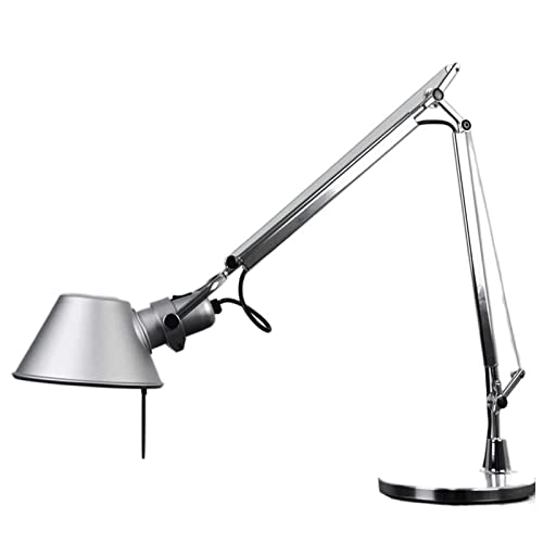 Adjustable Swing Arm LED Desk Lamp - Modern Clip-On Table Light with Rocker Armrest for Bedside, Office & Study - Perfect for Reading, Working & Home Decor