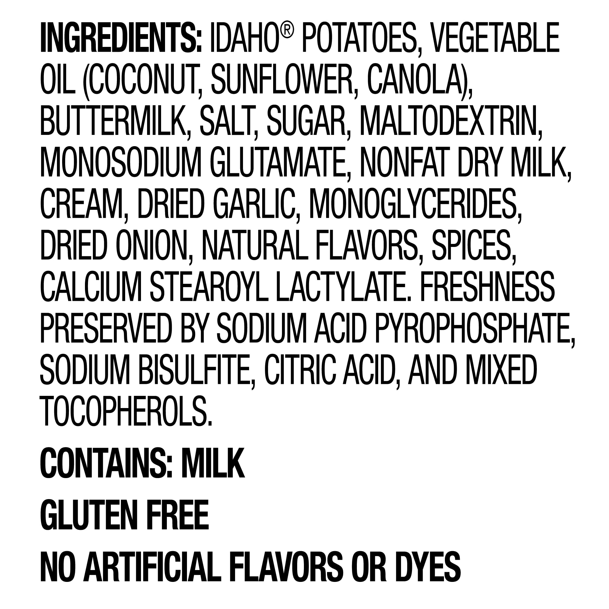 Idahoan Mashed Potatoes with Hidden Valley Original Ranch Seasoning - 4 oz (Pack of 12) | Instant Potato Flakes for Easy Meals, Camping & Quick Side Dishes