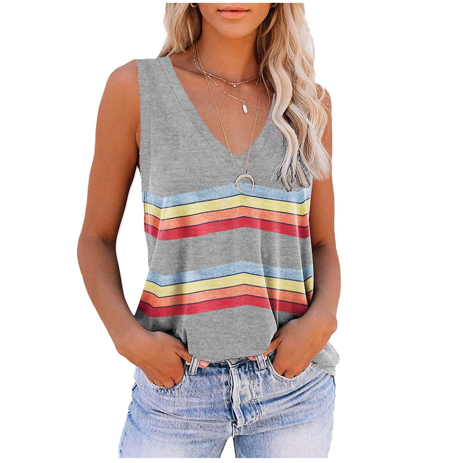 Women's Summer Tops Clearance - American Flag Graphic Tank Tops for Women | Casual Wear, Beach Outfits, Patriotic Events & 4th of July Celebrations