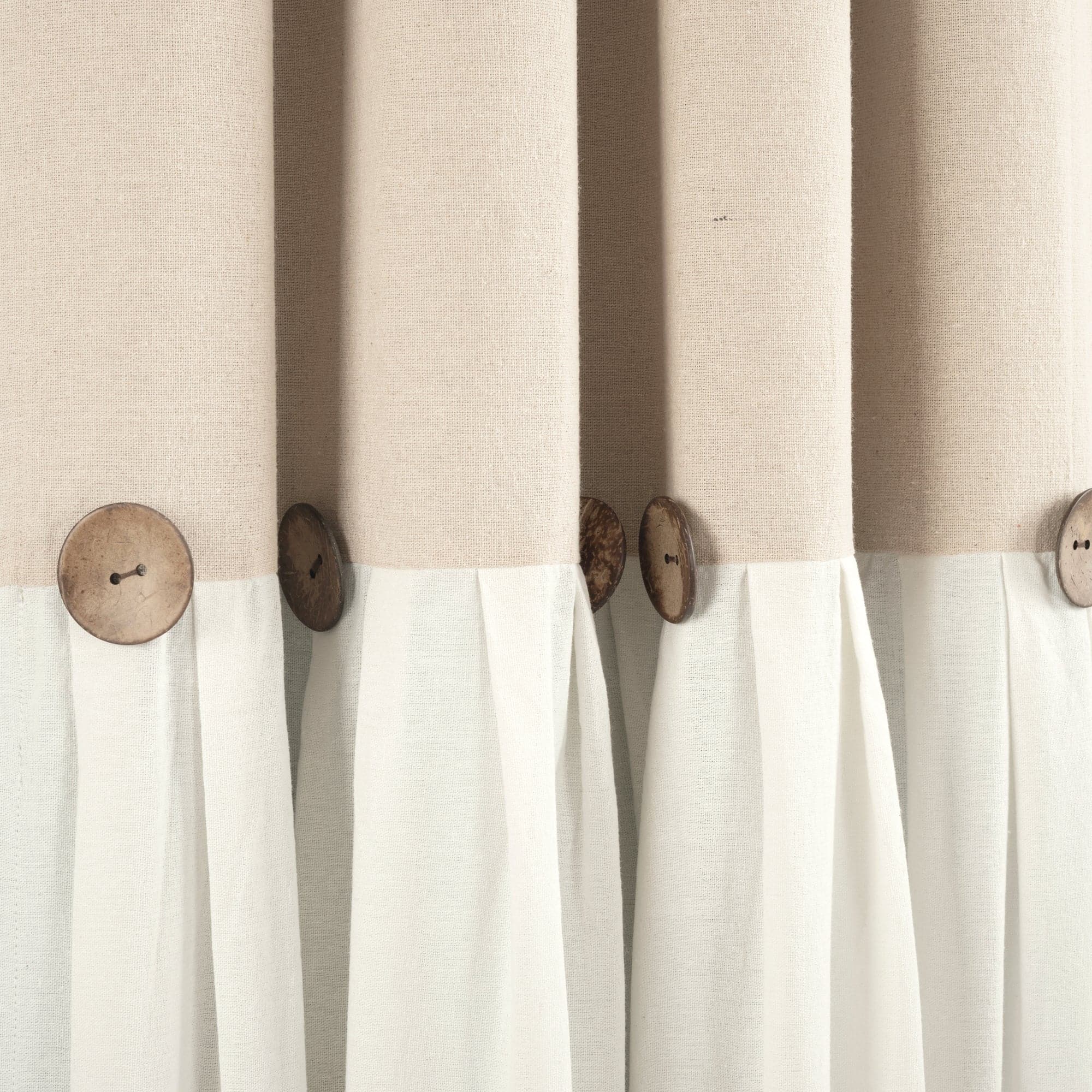 Blackout Linen Curtain Panels with Button Lining - 100% Light Blocking Window Drapes for Bedroom & Living Room Privacy & Sleep