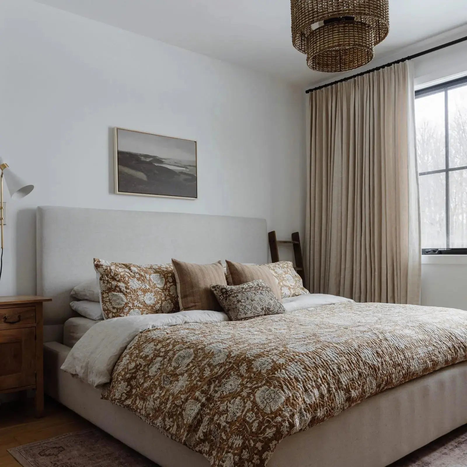 Luxury Linen Cotton Pleated Curtains - Blackout Drapes for Living Room & Bedroom - Elegant Home Decor Window Treatments