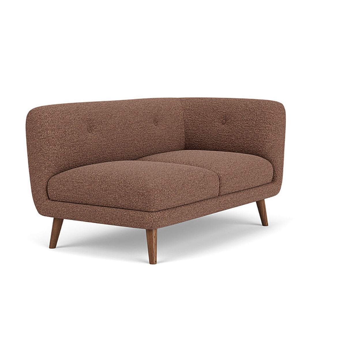Alfred Boucle Right 2 Seater Modular Sofa - Modern Comfortable Sectional Couch for Living Room, Lounge & Small Spaces