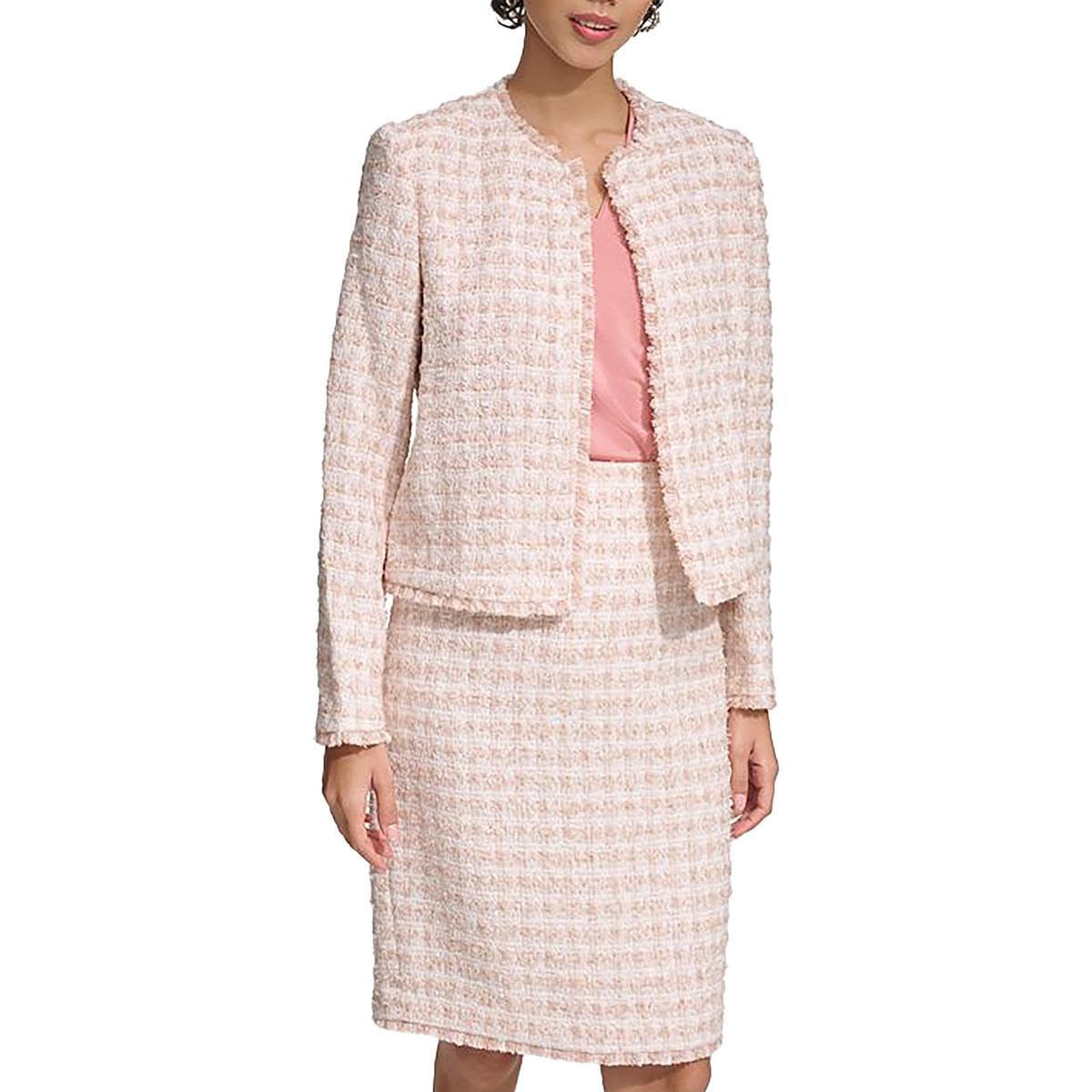 Calvin Klein Women's Fringe Shoulder Pad Blazer Jacket for Office & Evening Wear | Professional & Stylish Work Outfit