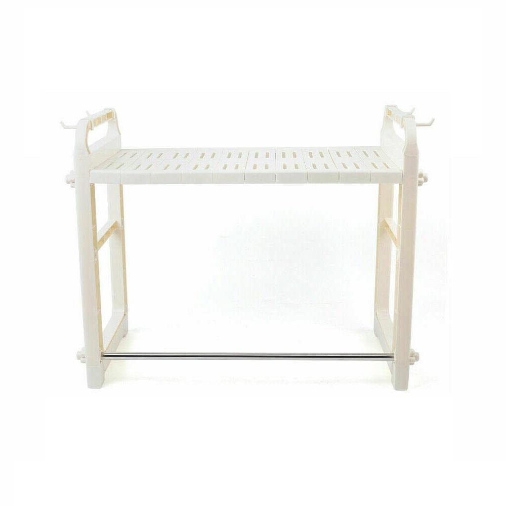2-Tier Microwave Oven Rack Stand - Durable Kitchen Storage Organizer for Microwave, Spices & Utensils - Space Saving Shelf for Small Kitchens & Apartments - Perfect Microwave Cart Accessory for Countertop Organization