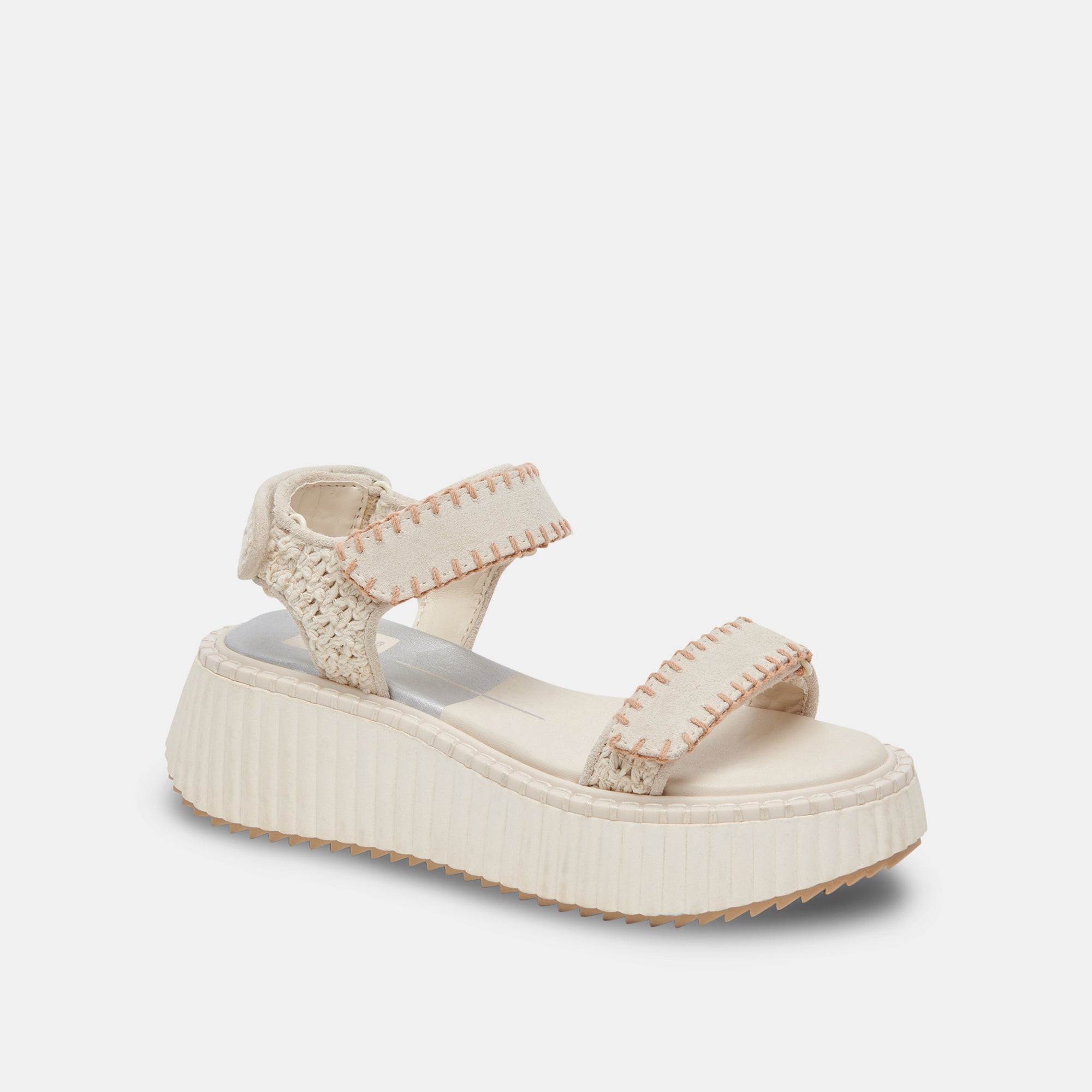 DEBRA Women's Ivory Suede Sandals - Comfortable Casual Summer Shoes for Beach, Vacation & Everyday Wear