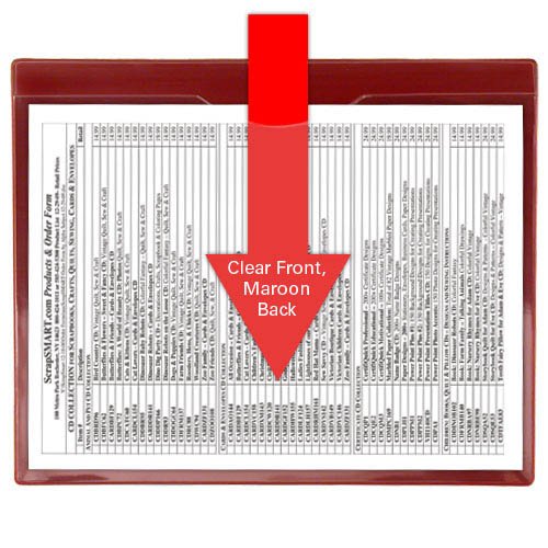 StoreSMART® 200-Pack Heavy Duty File Jackets - Maroon Plastic Back & Clear Plastic Front - FJ85PQM-200 - Perfect for Office Organization, Document Storage & Filing Systems