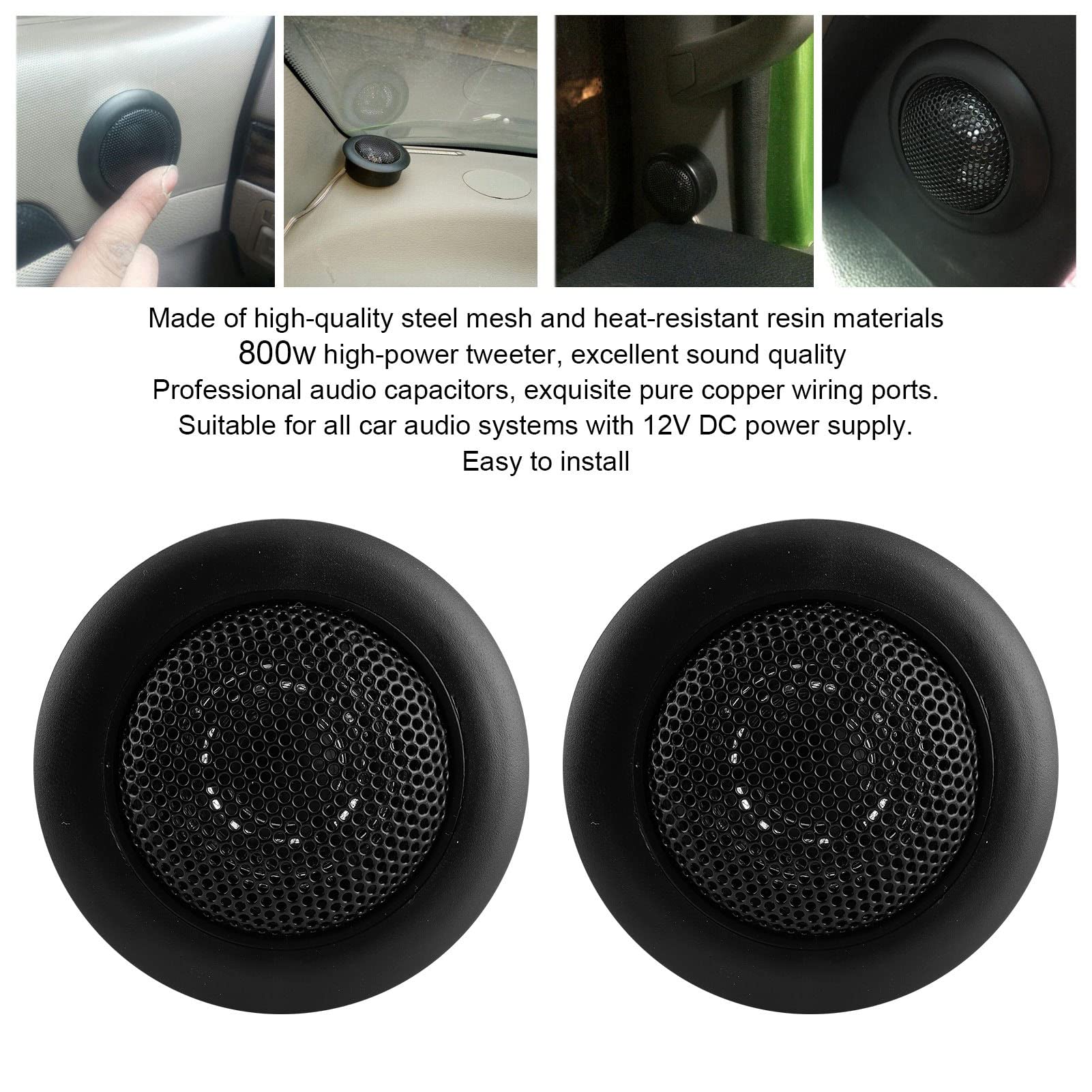 2Pcs 120W High Power Car Tweeter Speakers - Universal Small Car Audio System with 2kHz-22kHz Frequency Range - Perfect for Car Upgrades & Enhanced Music Experience