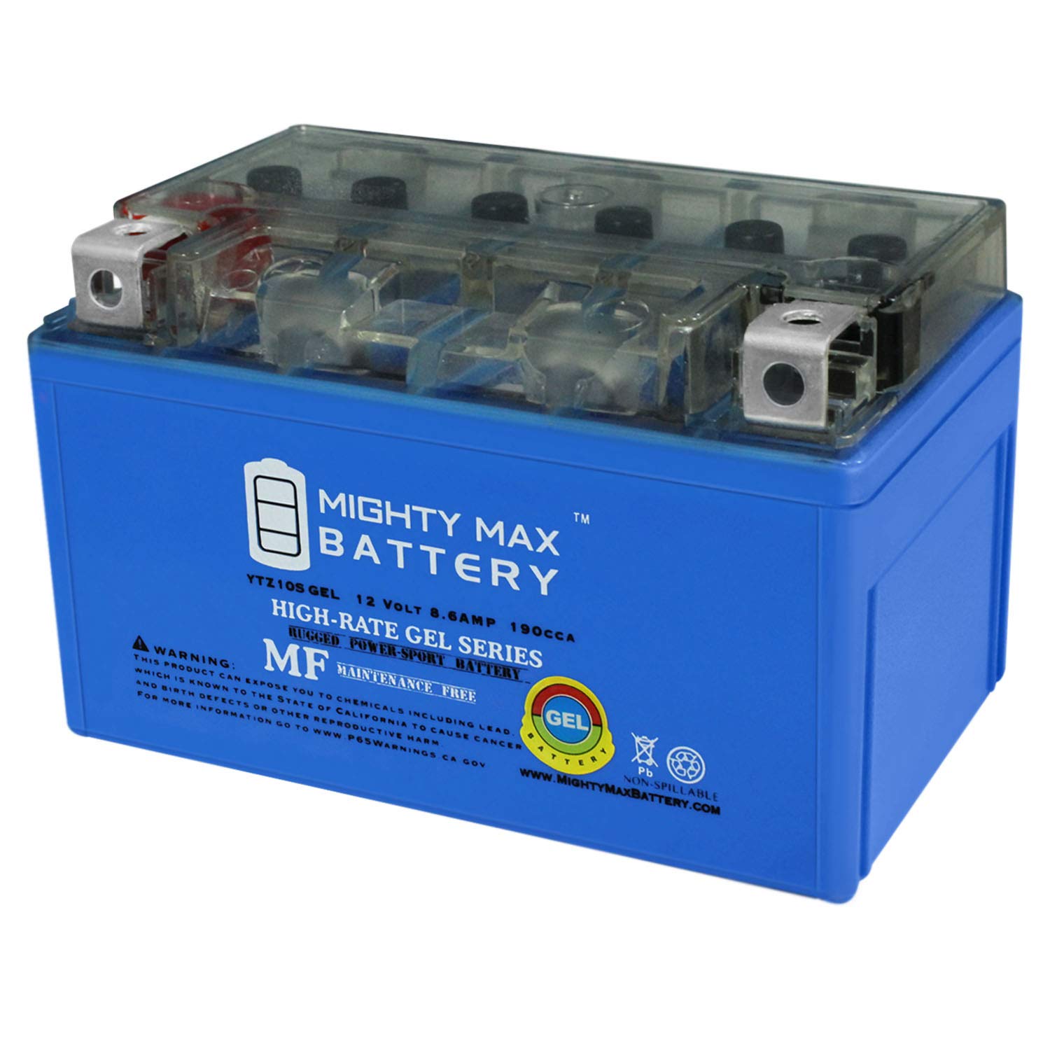 Mighty Max 12V 8.6AH 190CCA GEL Replacement Battery for Antigravity ATZ-10-RS - Perfect for Motorcycles, ATVs, and Powersports Vehicles - Long-Lasting Power Solution for Outdoor Adventures