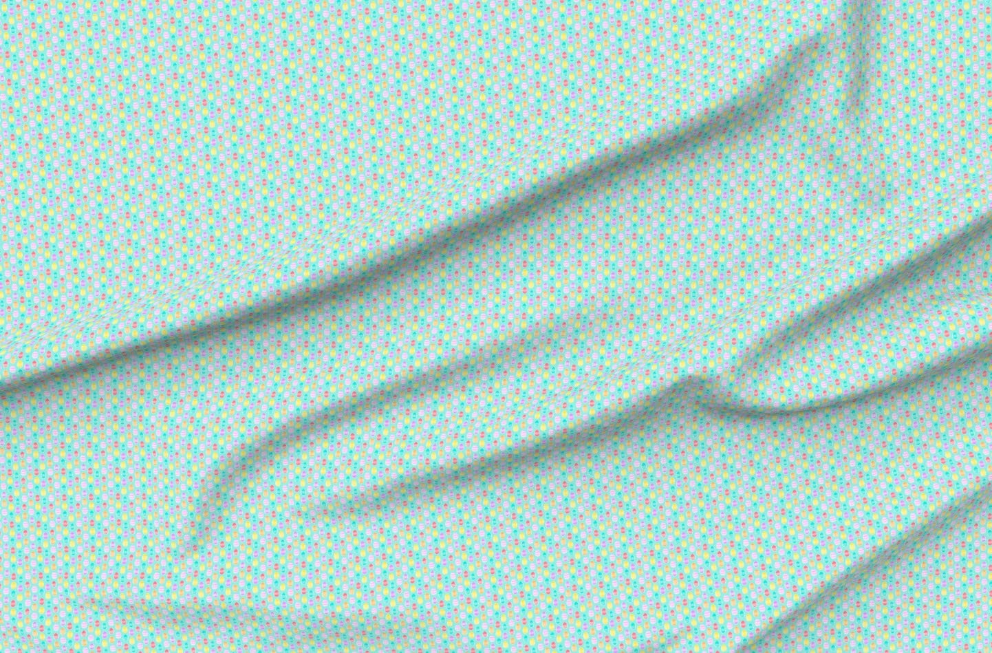Easter Eggs Blue Teal Aqua Printed Velvet Upholstery Fabric by The Yard - Home Decor, Apparel & DIY Projects | Perfect for Easter Crafts, Furniture Upholstery, and Fashion Design