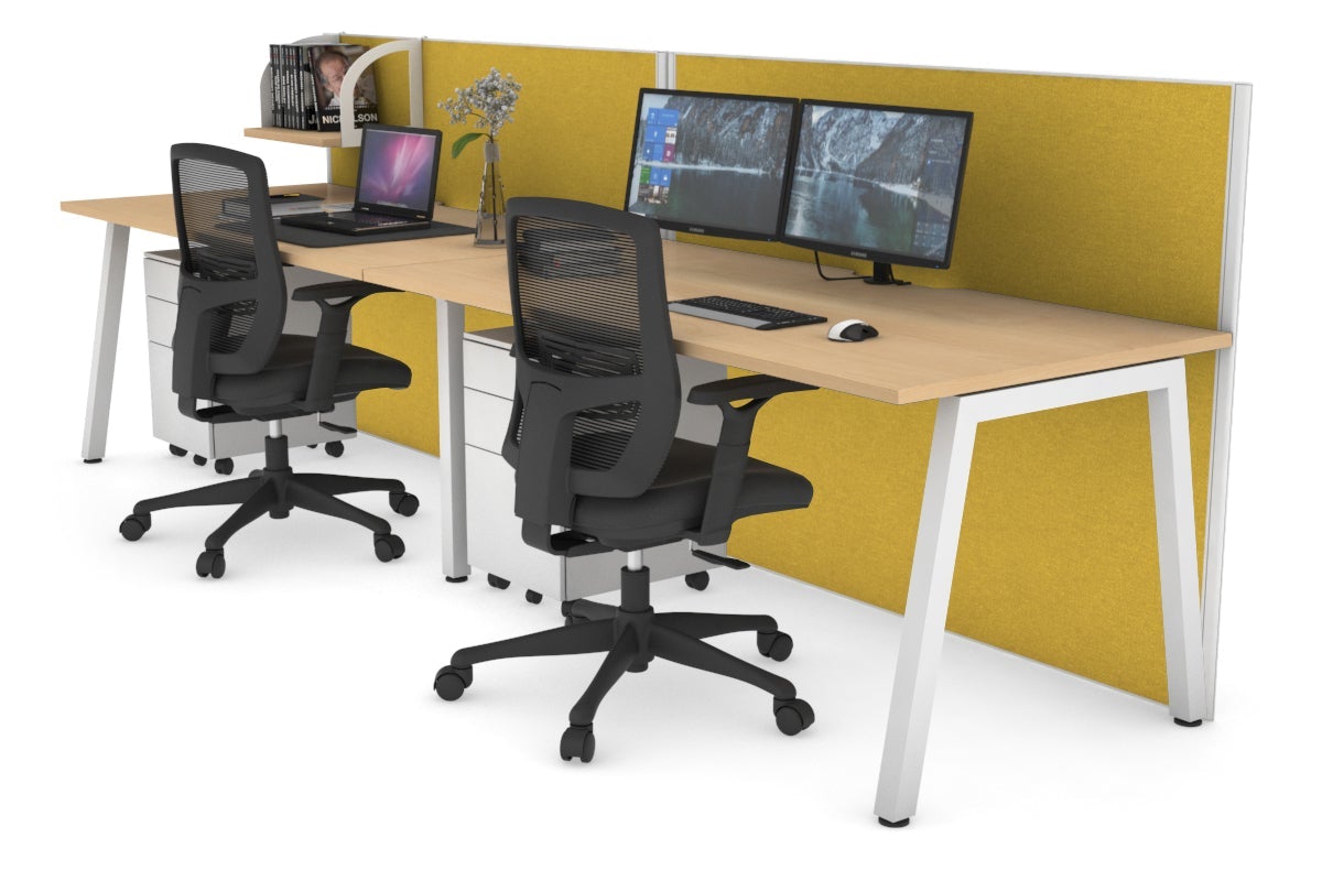 Horizon Quadro 2 Person Standing Desk with Cable Management - 1200L x 800W Office Workstation for Collaborative Workspaces & Home Offices
