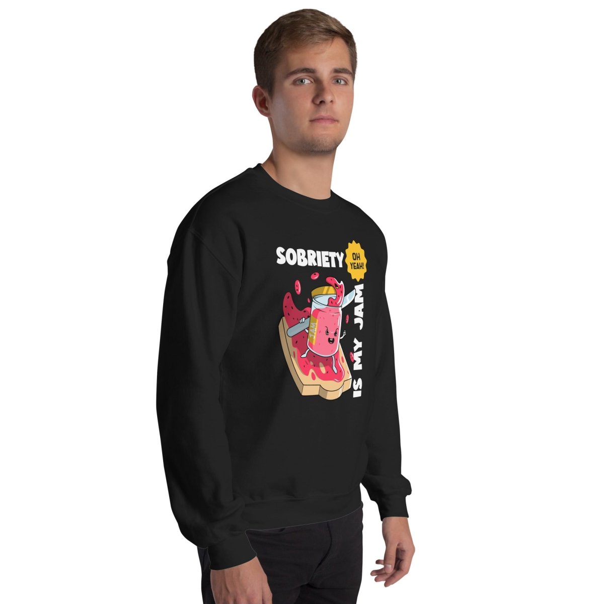 Jammin' to Sobriety Unisex Classic Sweatshirt - Comfortable Cotton Pullover for Men & Women - Perfect for Recovery Meetings, Sober Living & Casual Wear