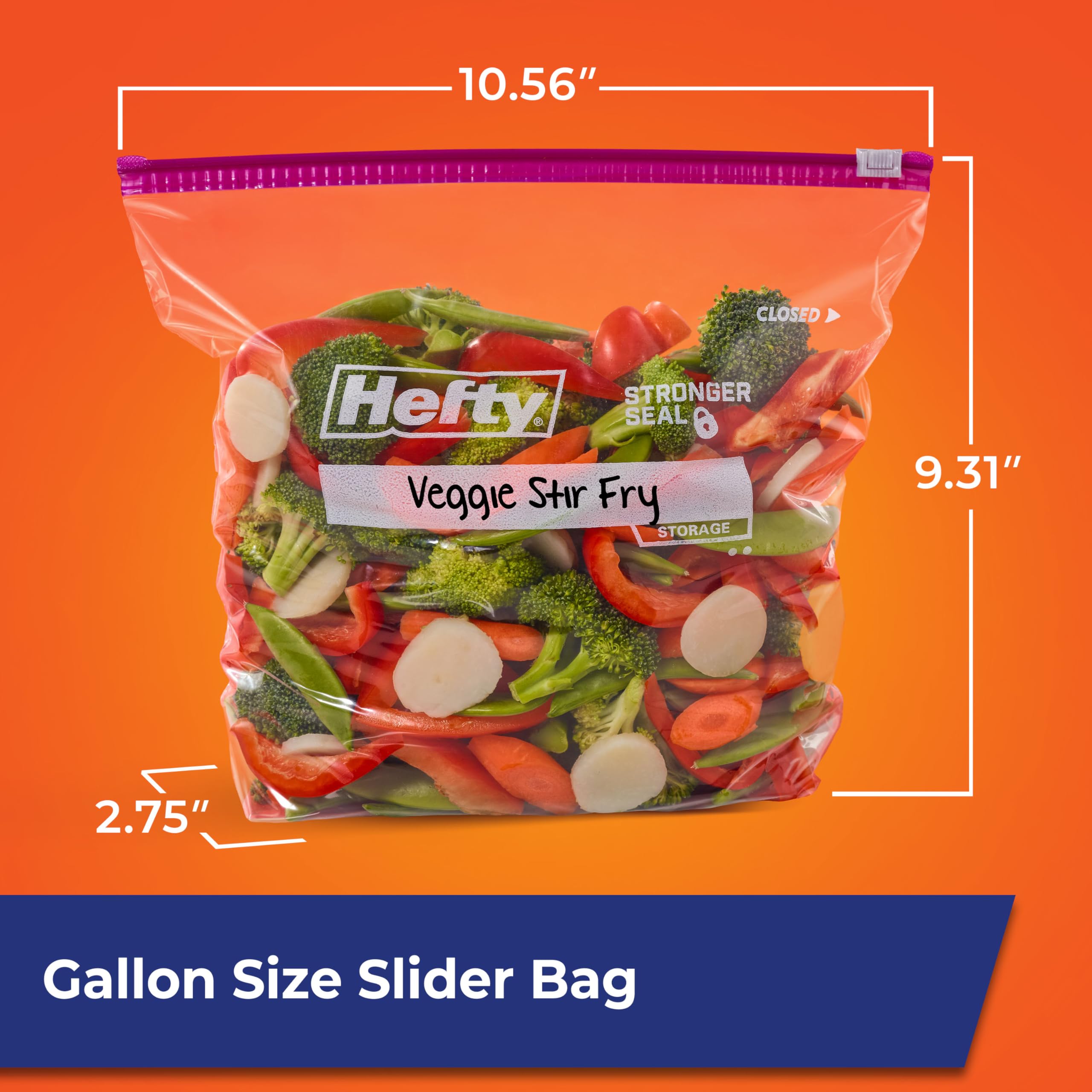 Heavy Duty Slider Kitchen Storage Bags - 30 Count, Gallon Size | Reusable Freezer Bags for Food Storage, Meal Prep & Leftovers