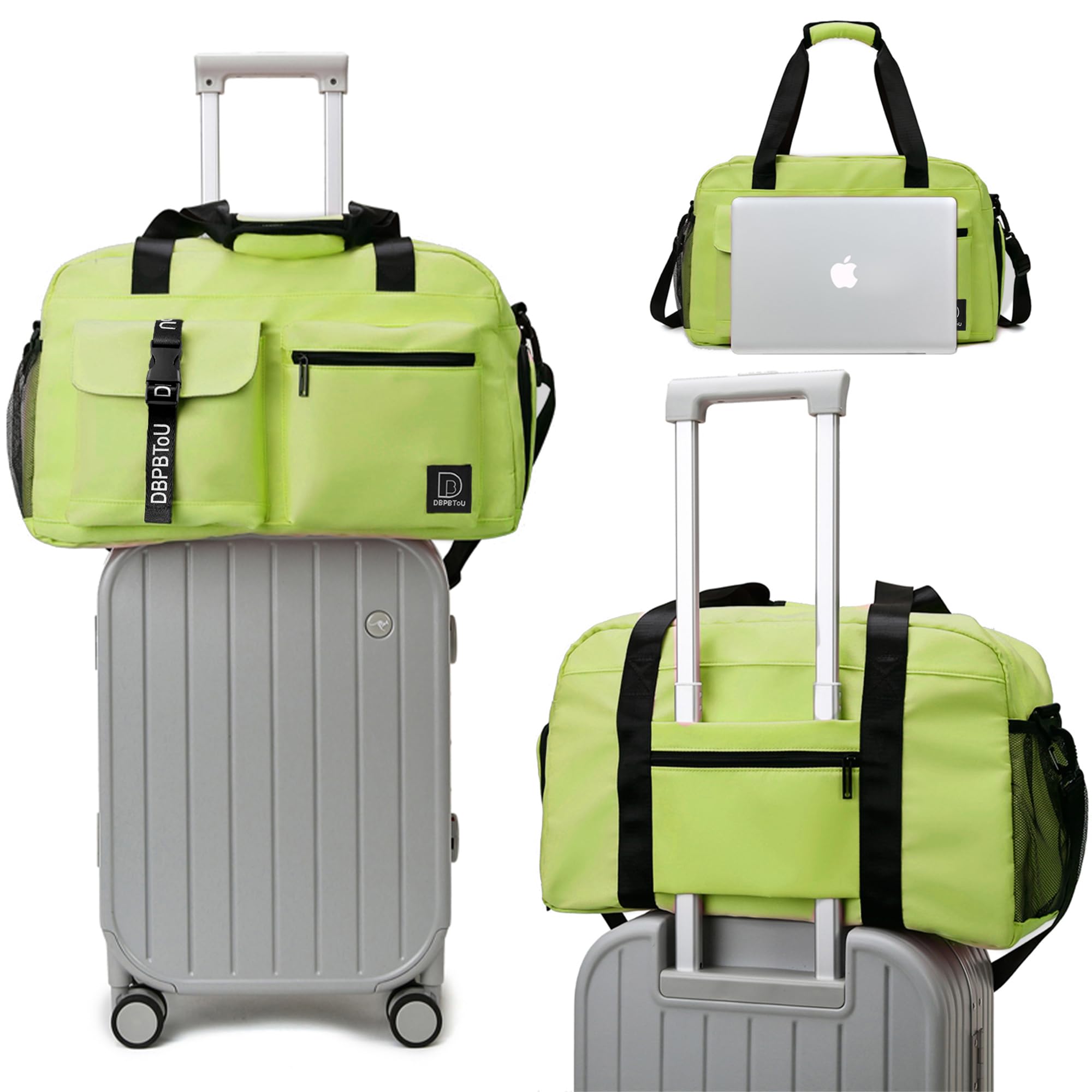 Premium Gym Duffle Bag for Women & Men - Waterproof Travel Carry On Bag with Shoe Compartment - Fitness, Workout, Yoga & Dance Sports Bag (Green) - Perfect for Gym, Travel & Sports Activities