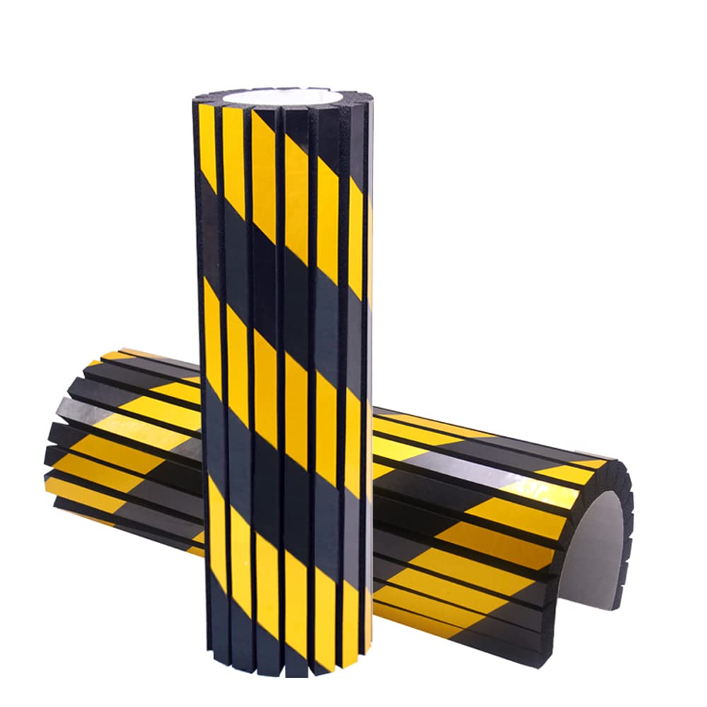 Garage Wall Protector Foam Column Guard - Reflective Edge Bumper for Parking Garages & Driveways (2-Pack) - Prevent Vehicle Damage to Walls & Poles - Perfect for Home Garages, Commercial Parking Lots & Tight Spaces
