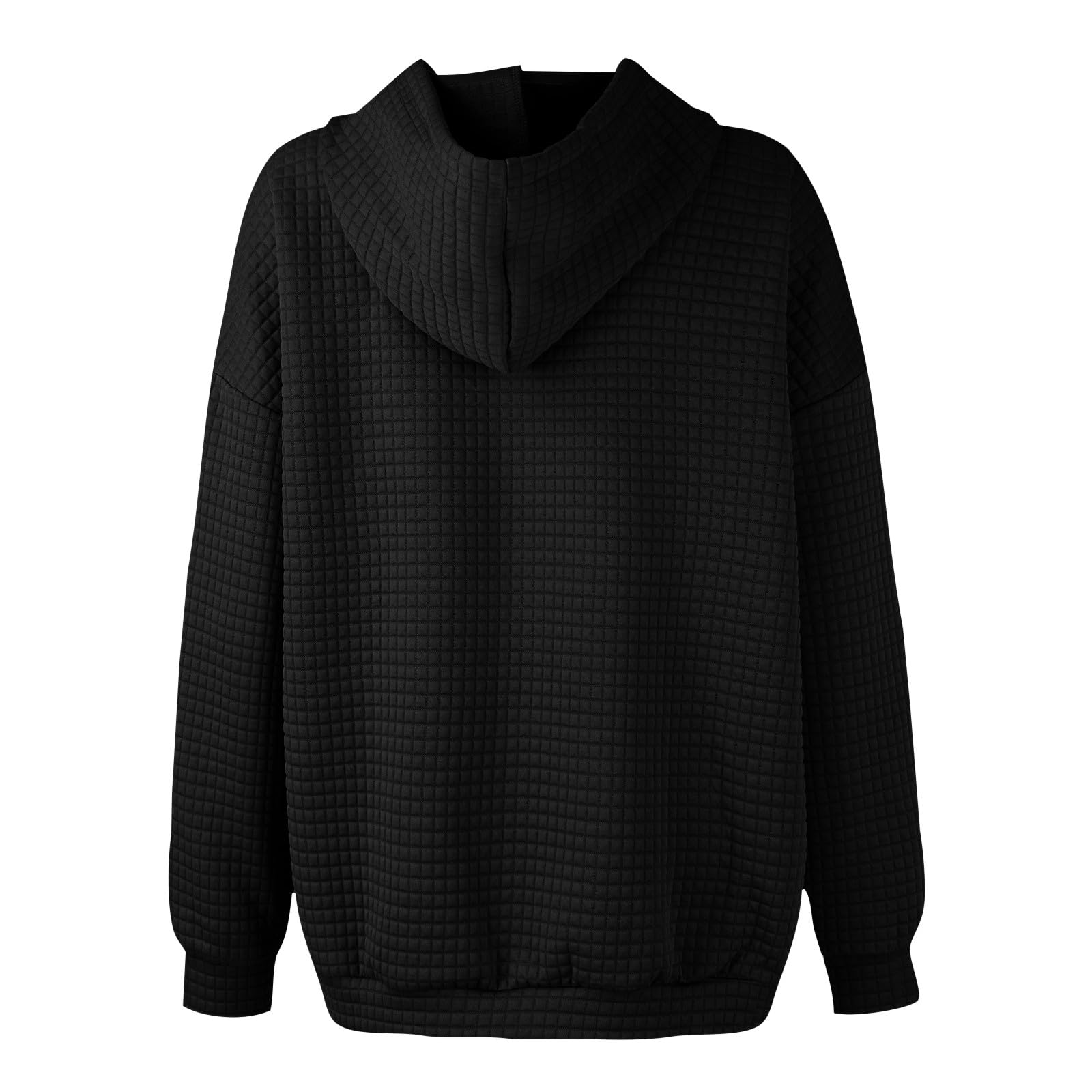 Women's Waffle Knit Hoodie 2024 - Oversized Drawstring Sweatshirt with Pocket | Cozy Fall Winter Pullover for Teen Girls | Perfect for Casual Outfits, Loungewear & Street Style Fashion