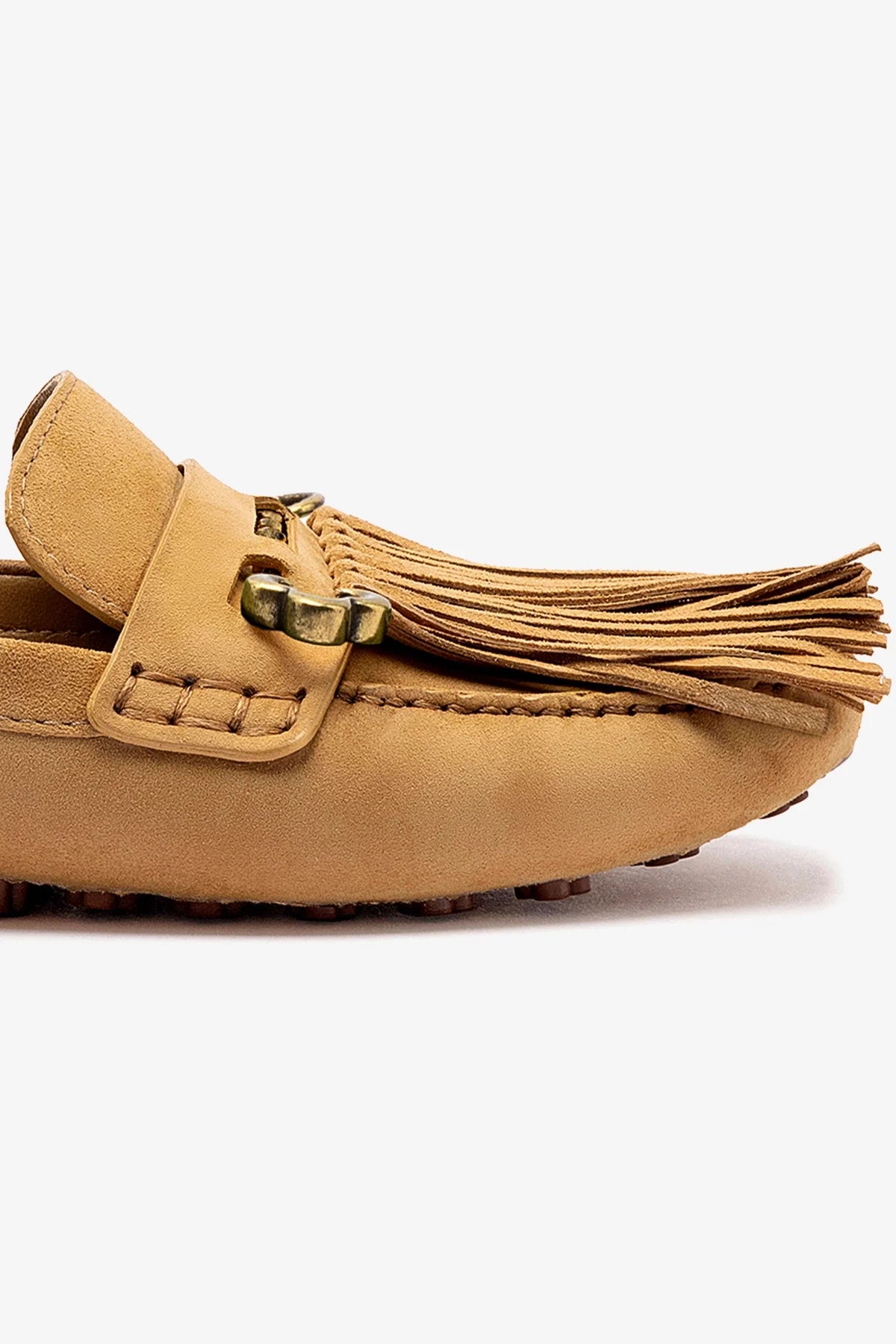 Joy Mocassin Slip-On Shoes in Peanut Suede - Comfortable Casual Loafers for Men & Women - Perfect for Home, Office, and Everyday Wear