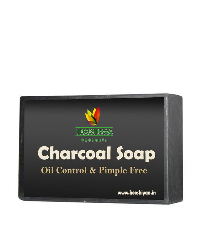 Hooshiyaa Natural Goat Milk & Charcoal Handmade Body Soap - Pack of 4 Bars for Sensitive Skin & Gentle Cleansing - Perfect for Daily Use, Gifts & Travel