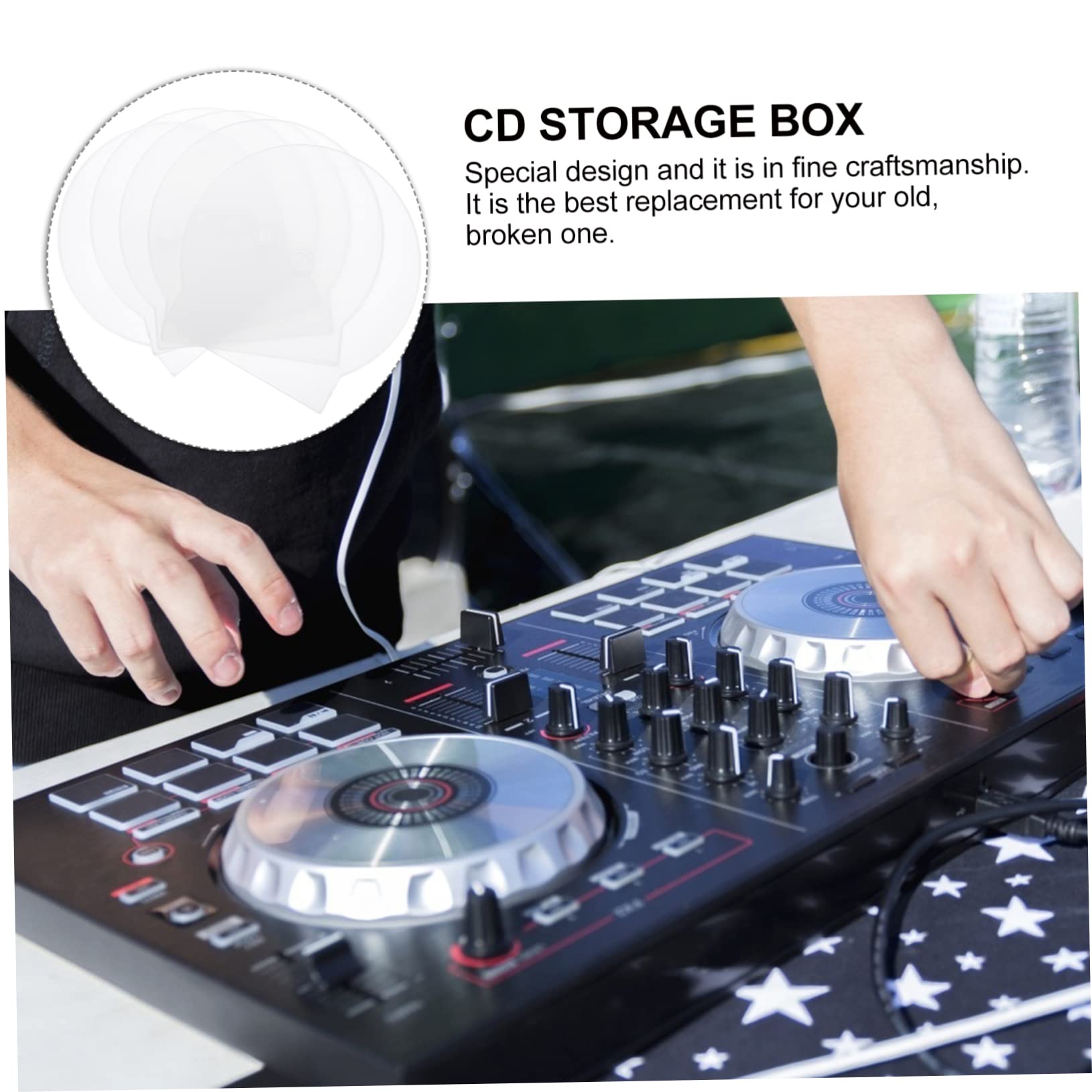 BESTonZON 40-Pack White CD Jewel Cases - Durable Plastic CD Storage Containers for Music, Movies, and Data Discs - Perfect for Home, Office, and Studio Organization