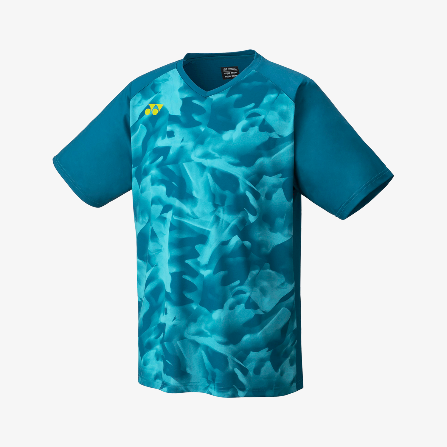 Yonex YM0033 Men's Crew Neck T-Shirt - Breathable & Comfortable Athletic Shirt for Tennis, Running & Gym Workouts (Blue Green)