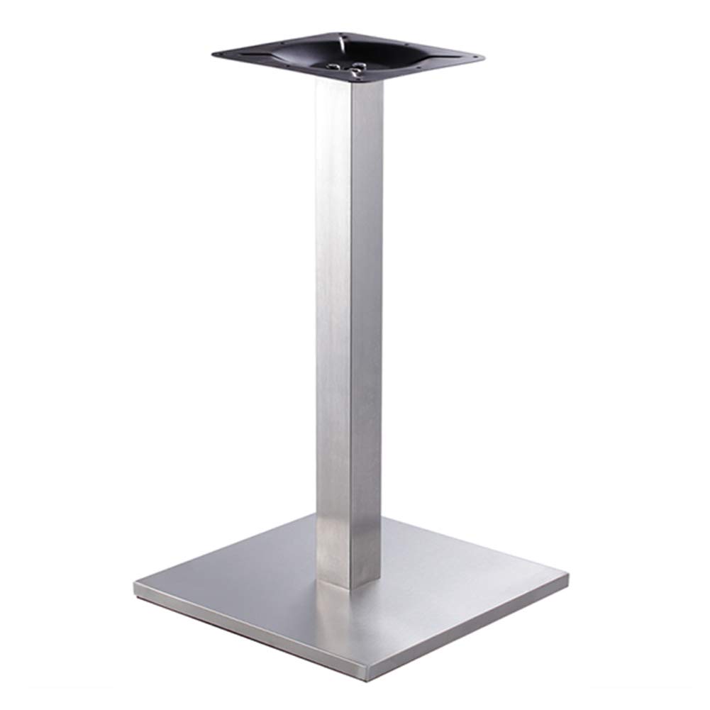 HLILY 28-inch Stainless Steel Square Tube Table Legs - Round Base for Coffee Tables, Dining Tables, Bar Tables & Furniture - Durable & Stylish for Home, Office & Restaurant Use