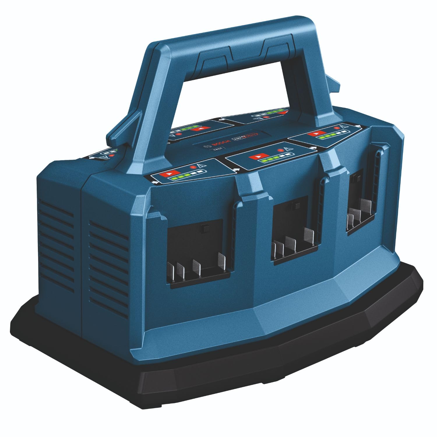 BOSCH GAL18V6-80 18V 6-Port Fast Lithium-Ion Battery Charger for Power Tools - Quick Charge for Drills, Saws & More | Perfect for Construction & DIY Projects