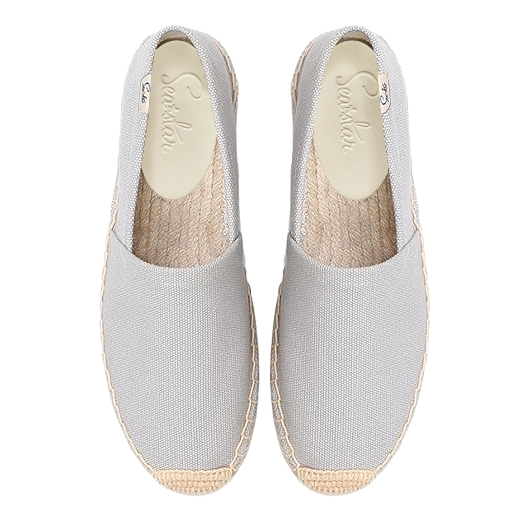 Bayside Classic Espadrille Shoes for Women - Comfortable Gray Slip-On Flats | Perfect for Summer, Beach, and Casual Outfits