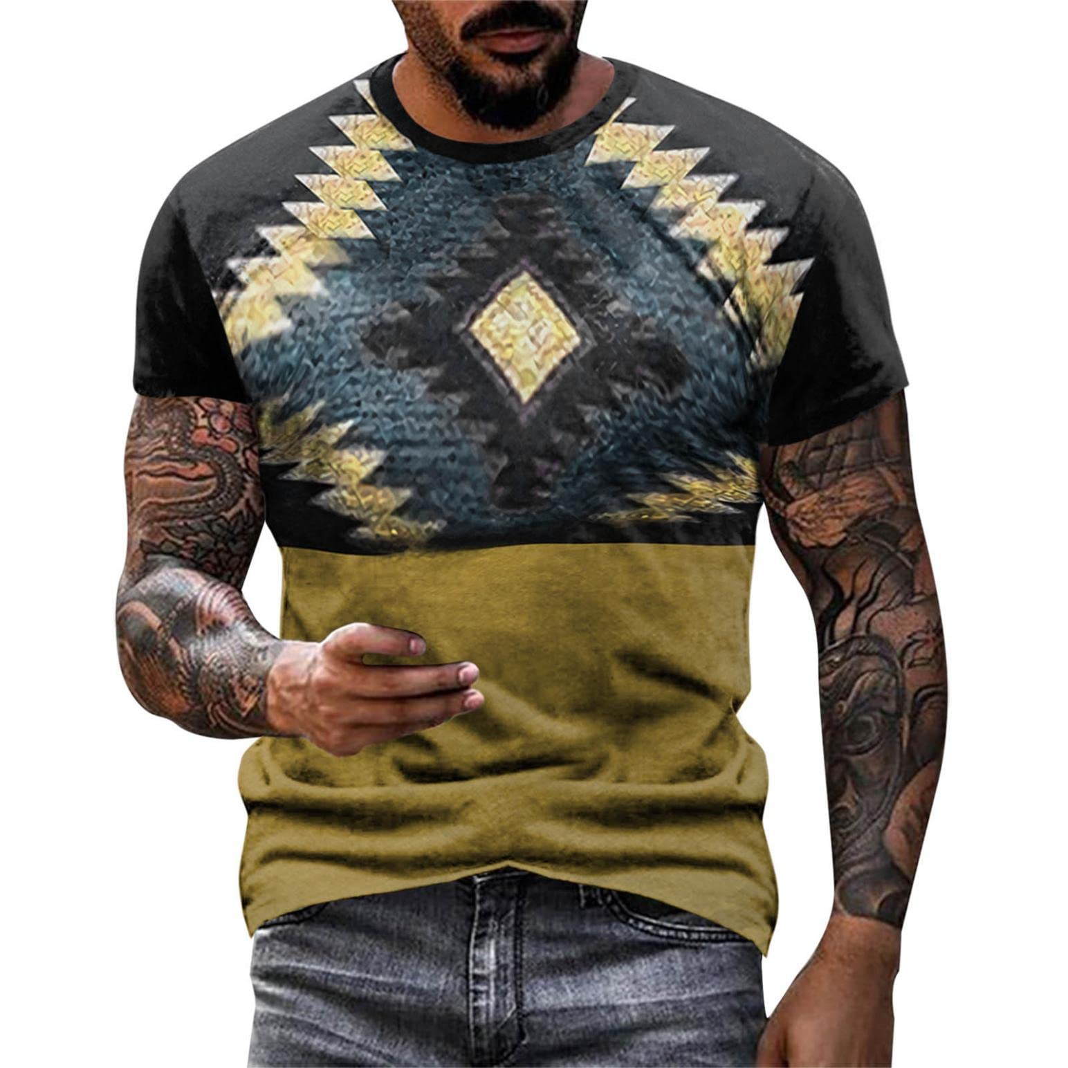 Cool 3D Digital Printed Graphic Tees for Men - Colorful Art Streetwear T-Shirts & Henley Shirts | Casual Wear, Weekend Outfits & Urban Fashion